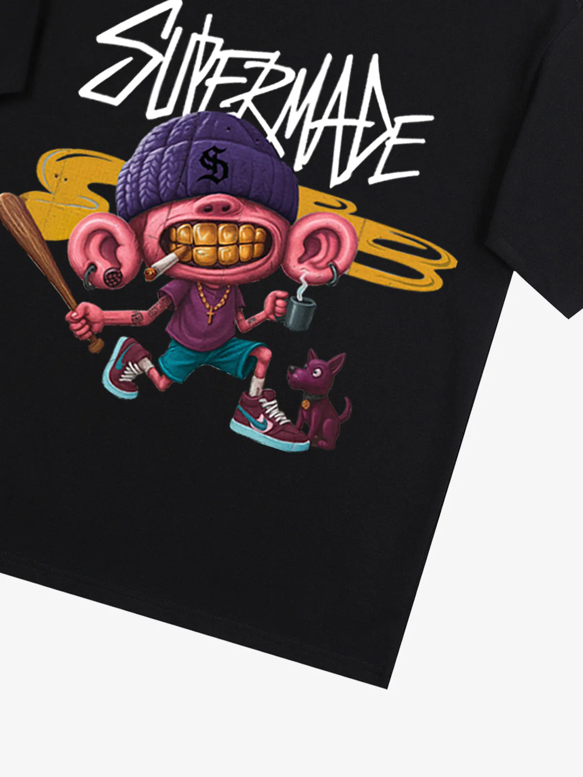 Thesupermade Cartoon Graffiti Trendy Weird Kid T-Shirt - Image 34