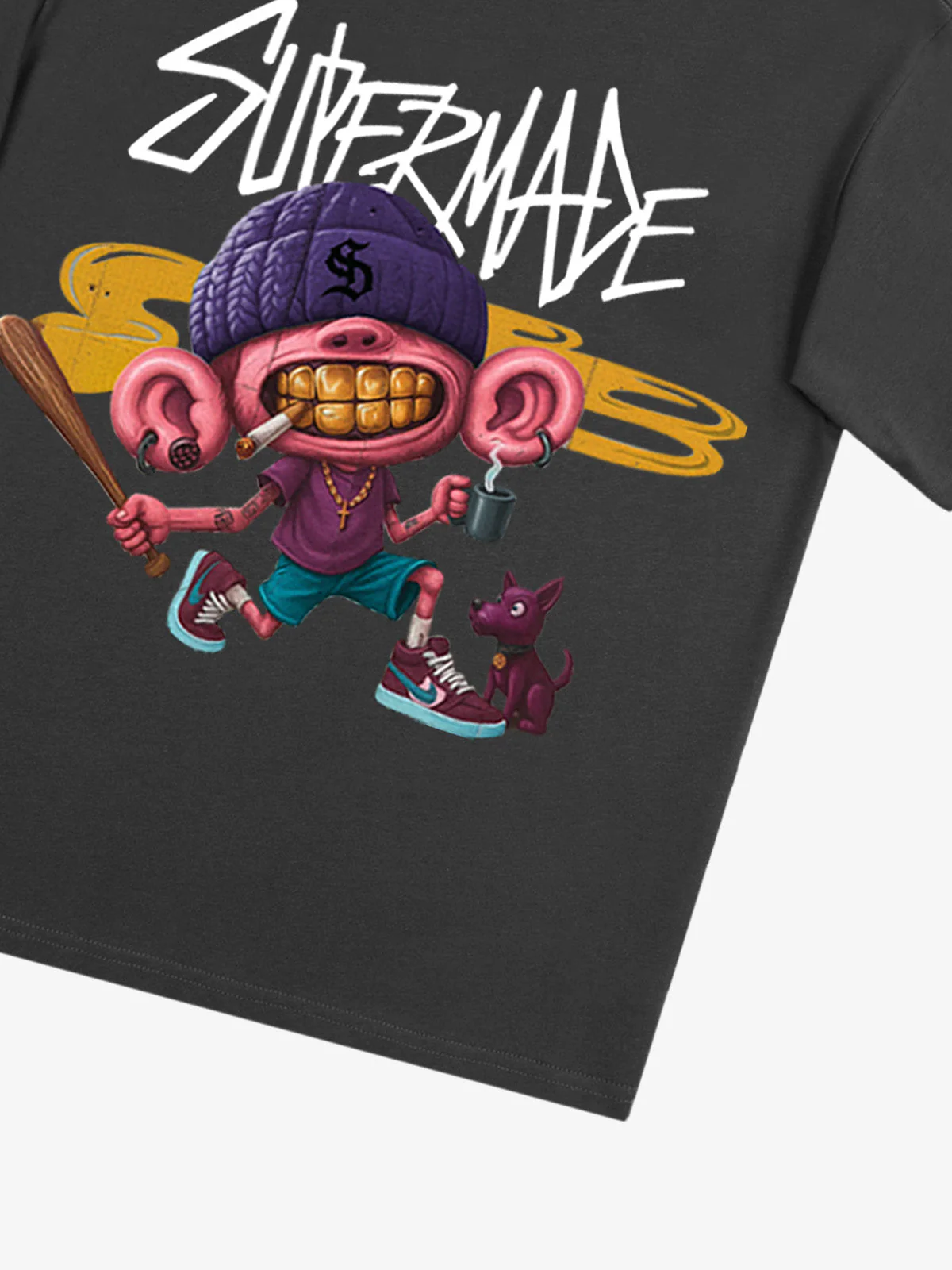 Thesupermade Cartoon Graffiti Trendy Weird Kid T-Shirt - Image 35