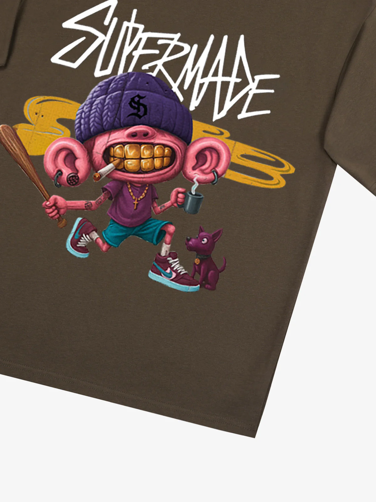 Thesupermade Cartoon Graffiti Trendy Weird Kid T-Shirt - Image 36