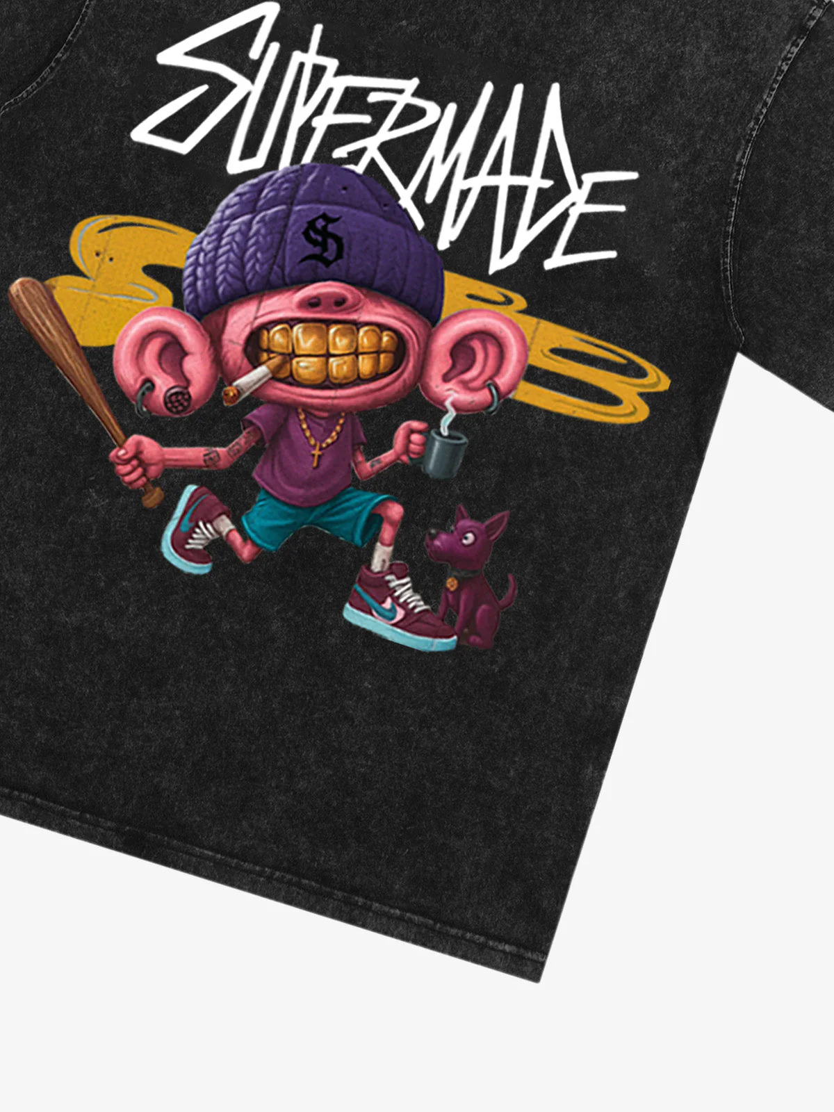 Thesupermade Cartoon Graffiti Trendy Weird Kid T-Shirt - Image 37