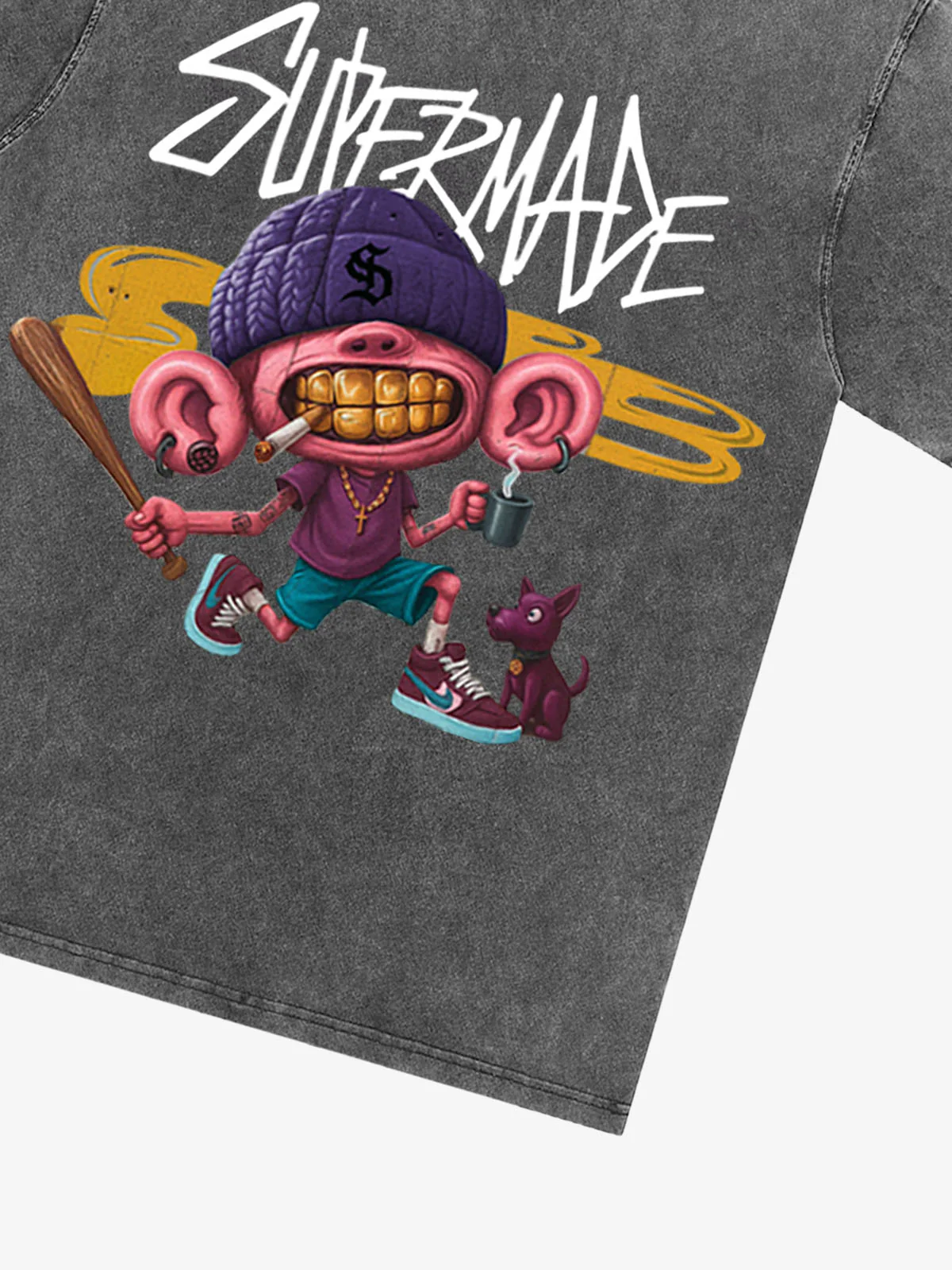 Thesupermade Cartoon Graffiti Trendy Weird Kid T-Shirt - Image 38