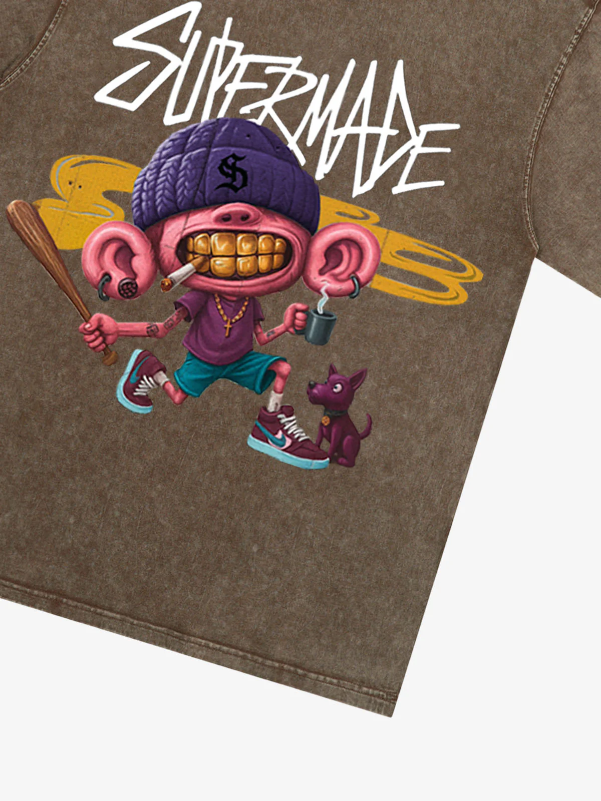 Thesupermade Cartoon Graffiti Trendy Weird Kid T-Shirt - Image 39