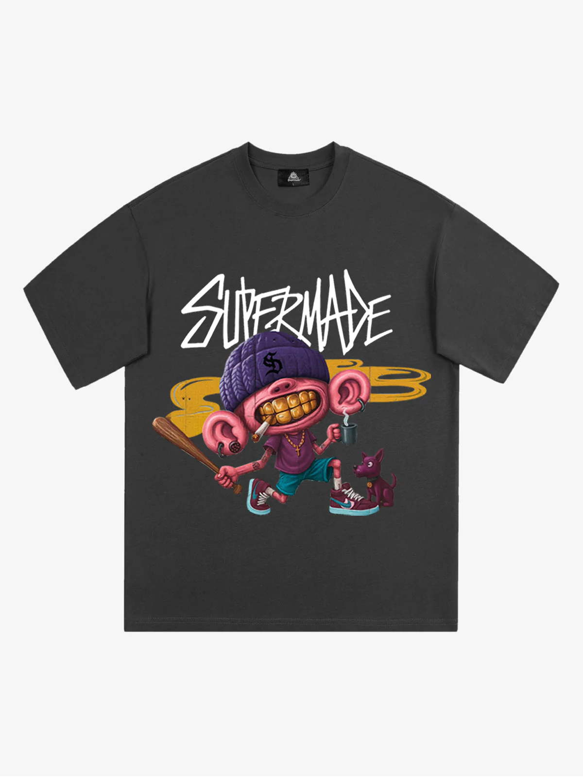 Thesupermade Cartoon Graffiti Trendy Weird Kid T-Shirt - Image 7