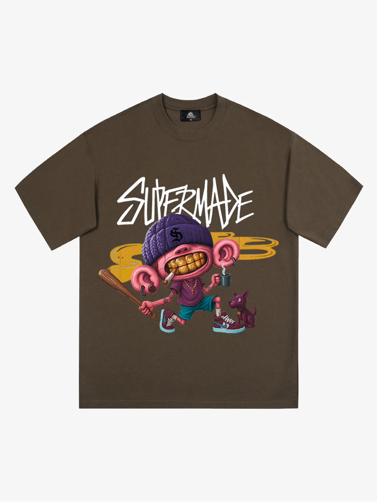 Thesupermade Cartoon Graffiti Trendy Weird Kid T-Shirt - Image 8