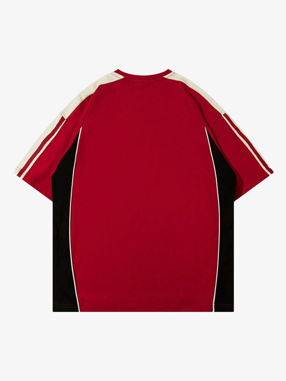 Color-Blocked Strip Racing T-shirt - 2076 - Image 7