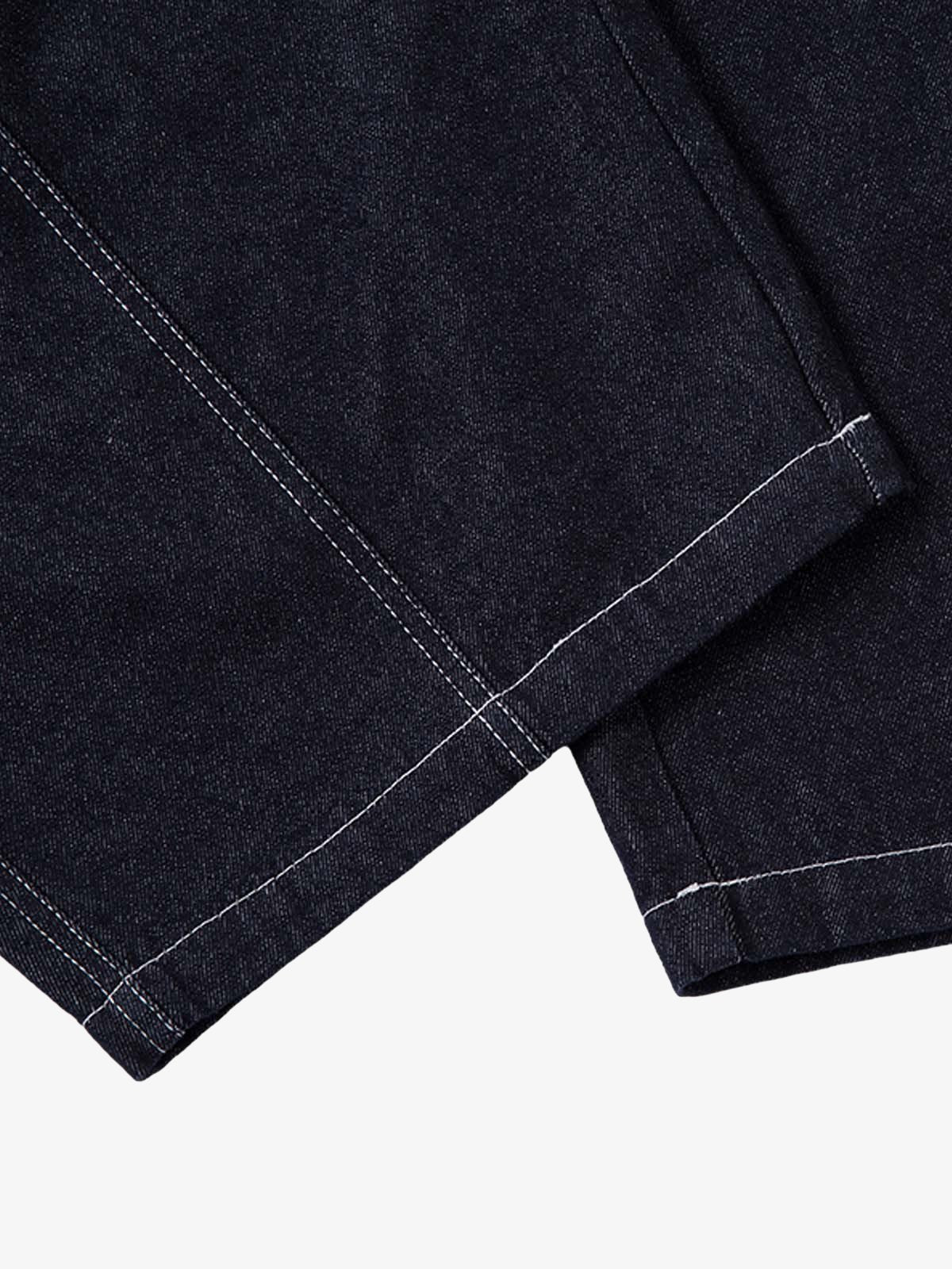 Deconstructed Contrast Stitching Barrel Jeans - 2326 - Image 10
