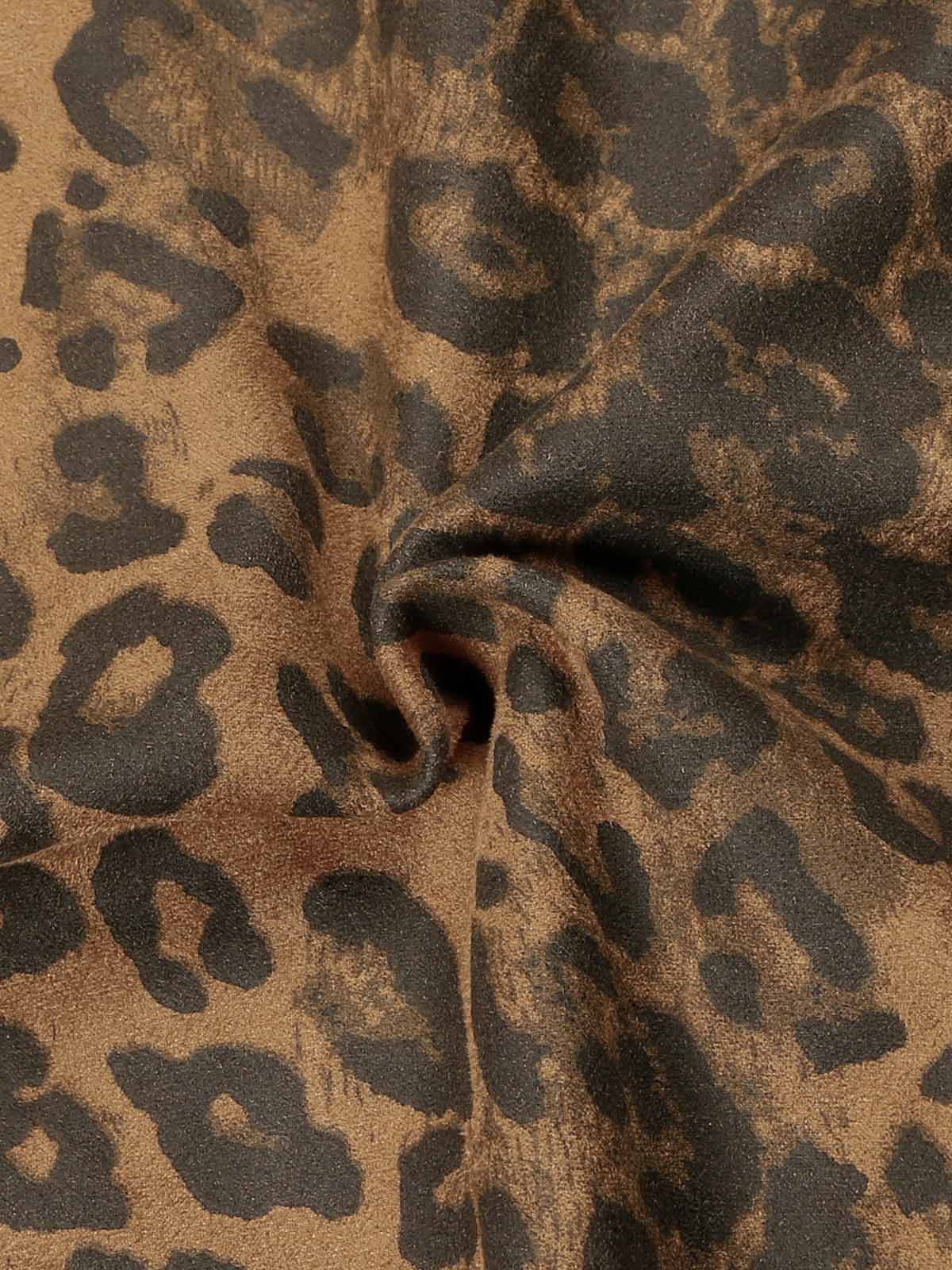 French Terry Cheetah Print Suede Tracksuit - 2277 - Image 12