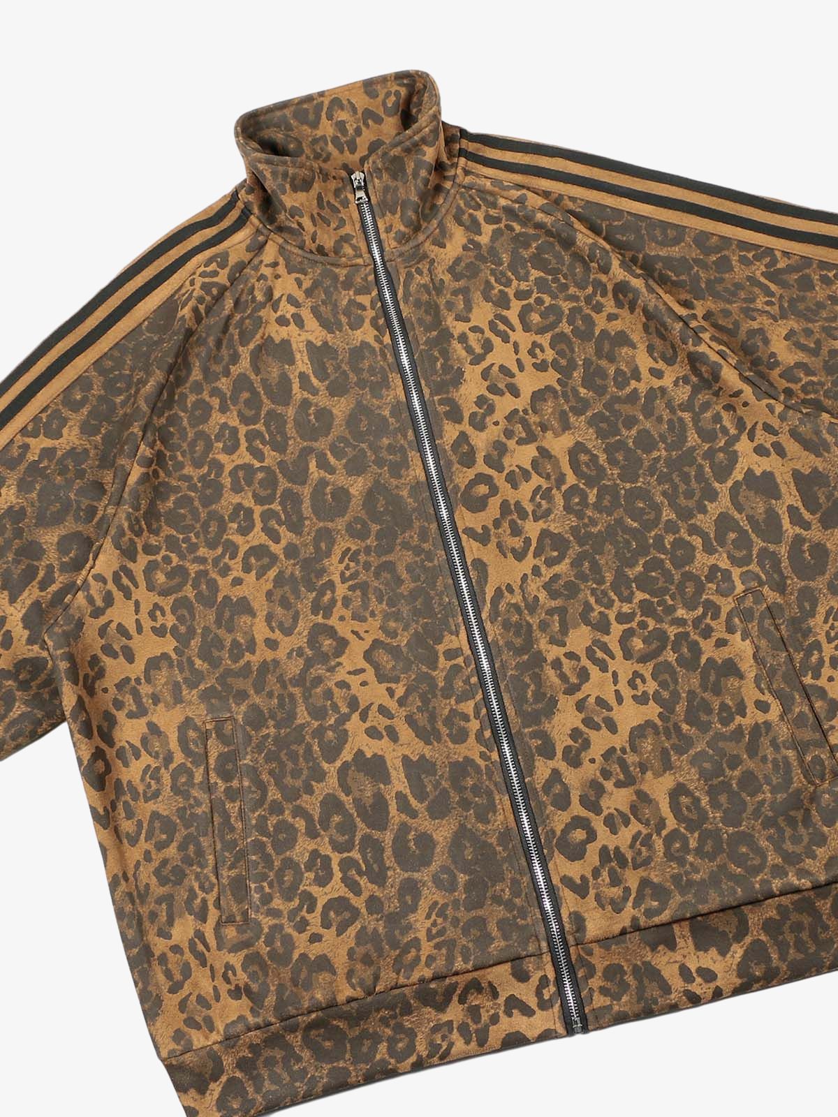 French Terry Cheetah Print Suede Tracksuit - 2277 - Image 15