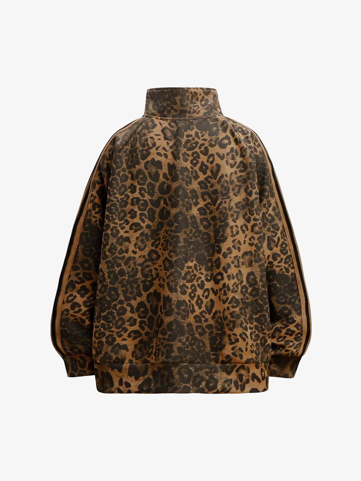 French Terry Cheetah Print Suede Tracksuit - 2277 - Image 8