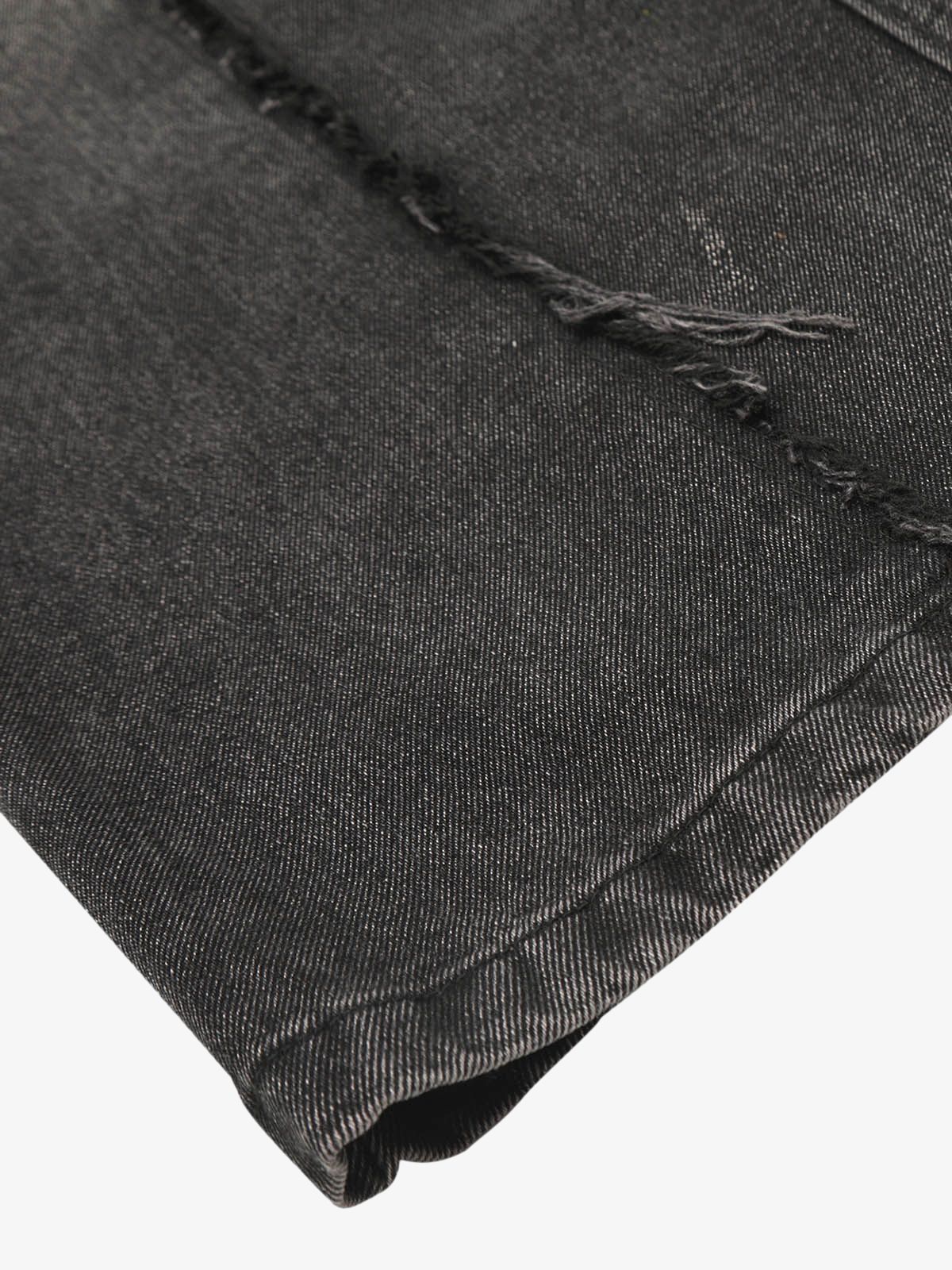 Thesupermade Detressed Raw Edge Multi-pocket Cargo Jeans - Image 9