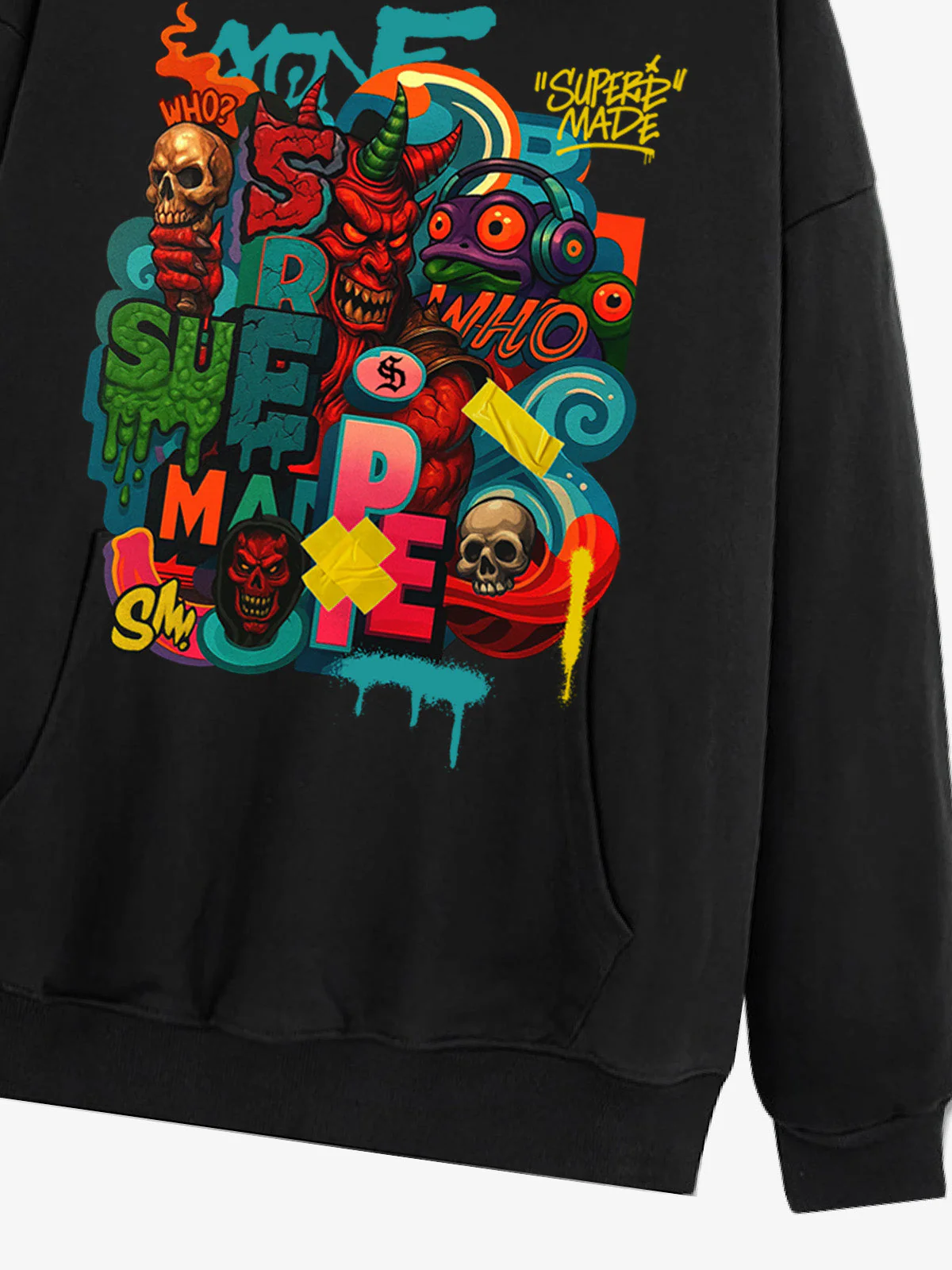 Thesupermade Devil Street Graffiti Carnival Hoodie - Image 13