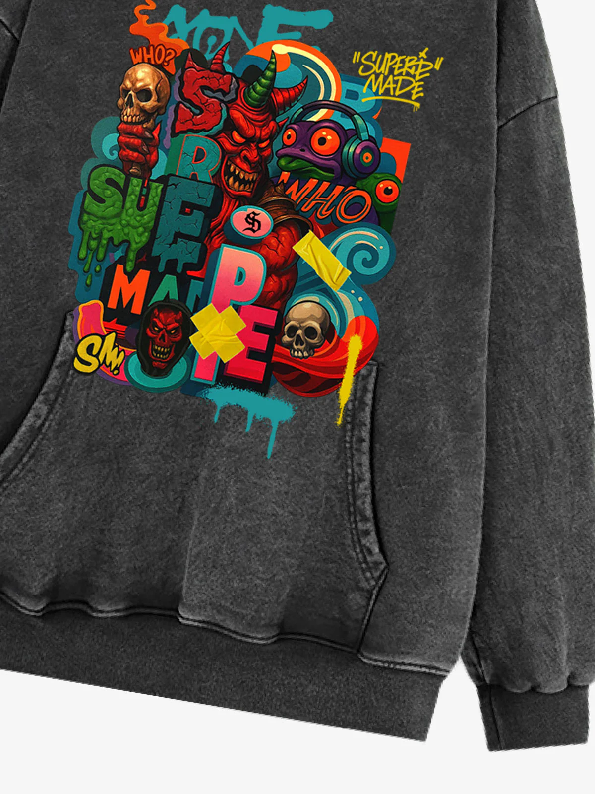 Thesupermade Devil Street Graffiti Carnival Hoodie - Image 14