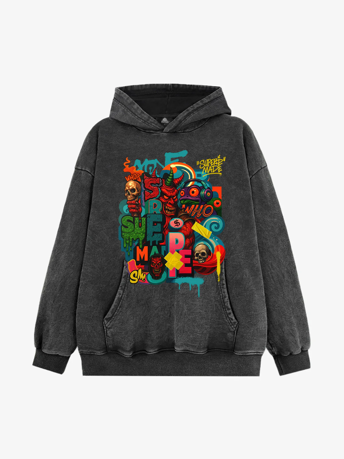 Thesupermade Devil Street Graffiti Carnival Hoodie - Image 3