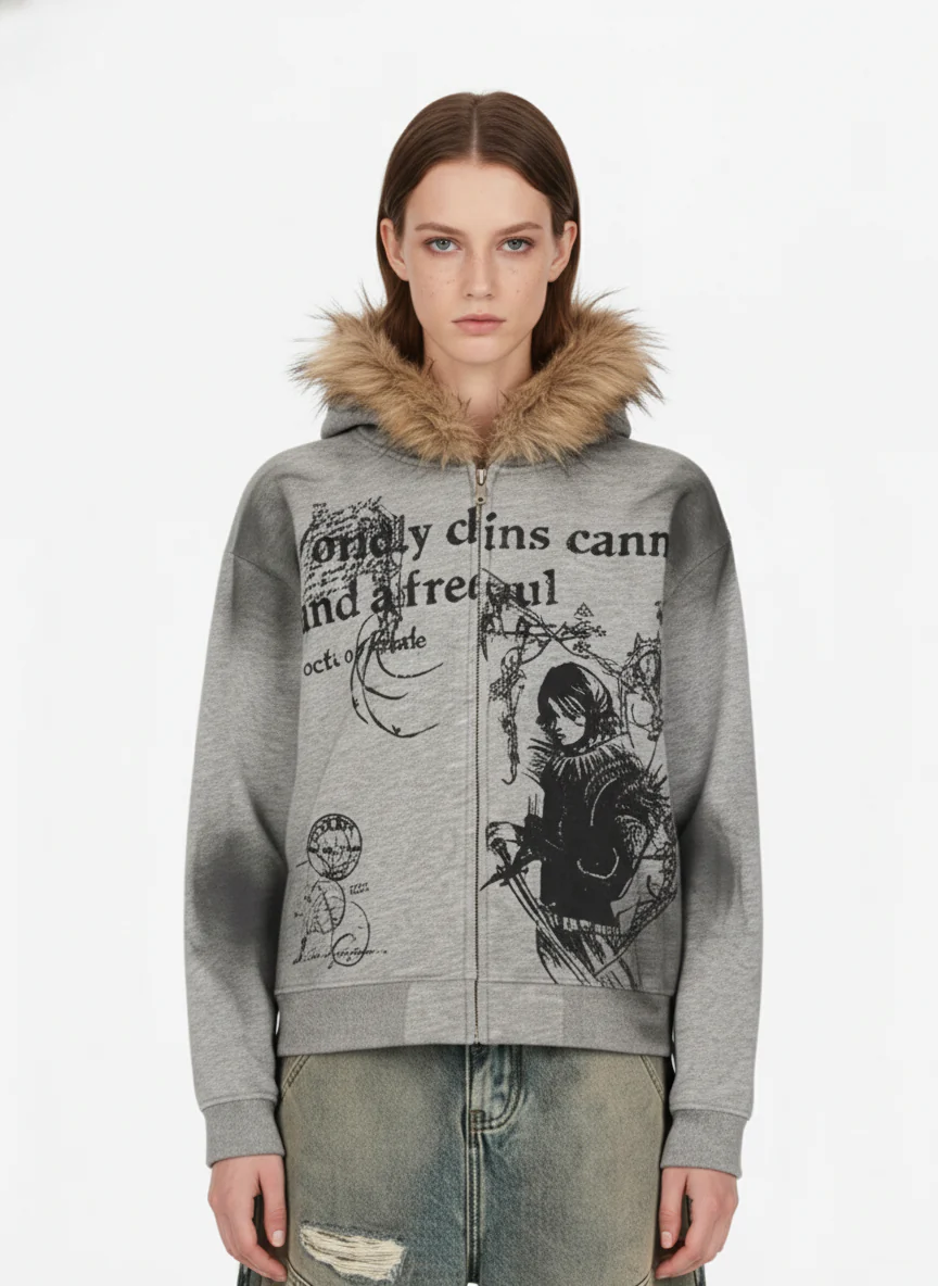 Supermade Ă— Mortemartt Graphic Hooded Jacket- 2279