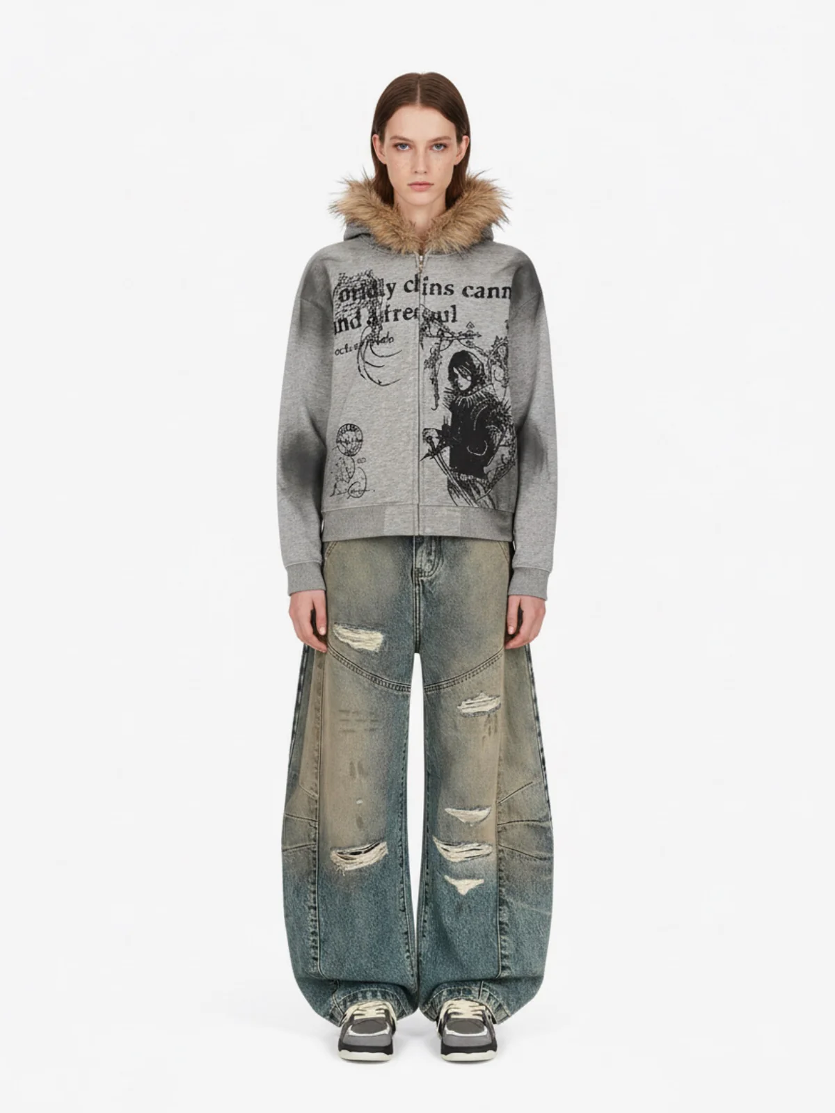 Supermade Ă— Mortemartt Graphic Hooded Jacket- 2279 - Image 3
