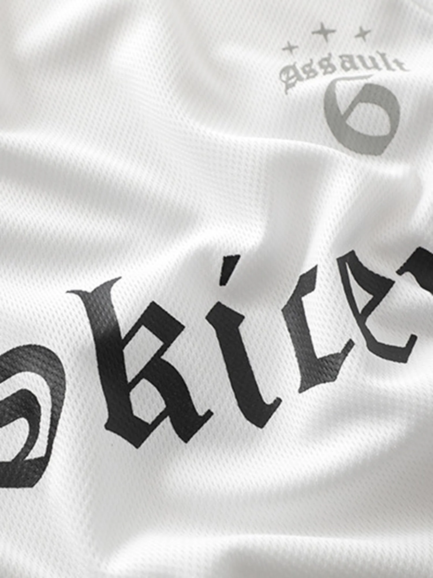 Thesupermade Gothic Font Jersey Street Rap T-Shirt - Image 8