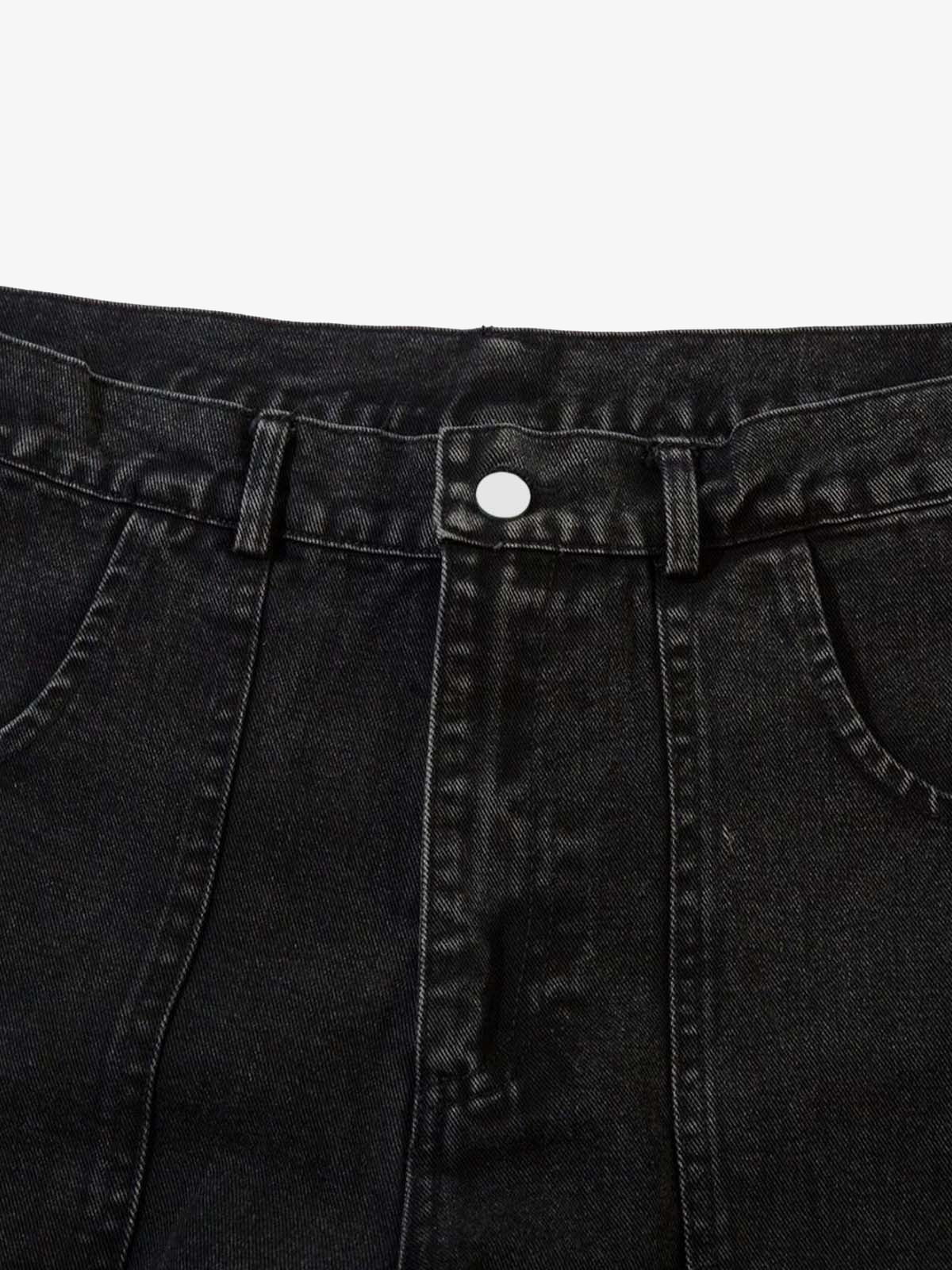 Grommet Design Multi-Pocket Cargo Jeans - Image 4