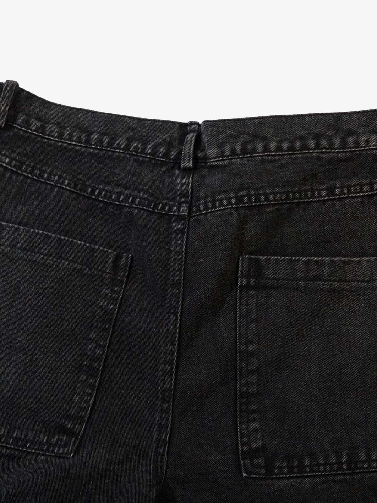 Grommet Design Multi-Pocket Cargo Jeans - Image 5