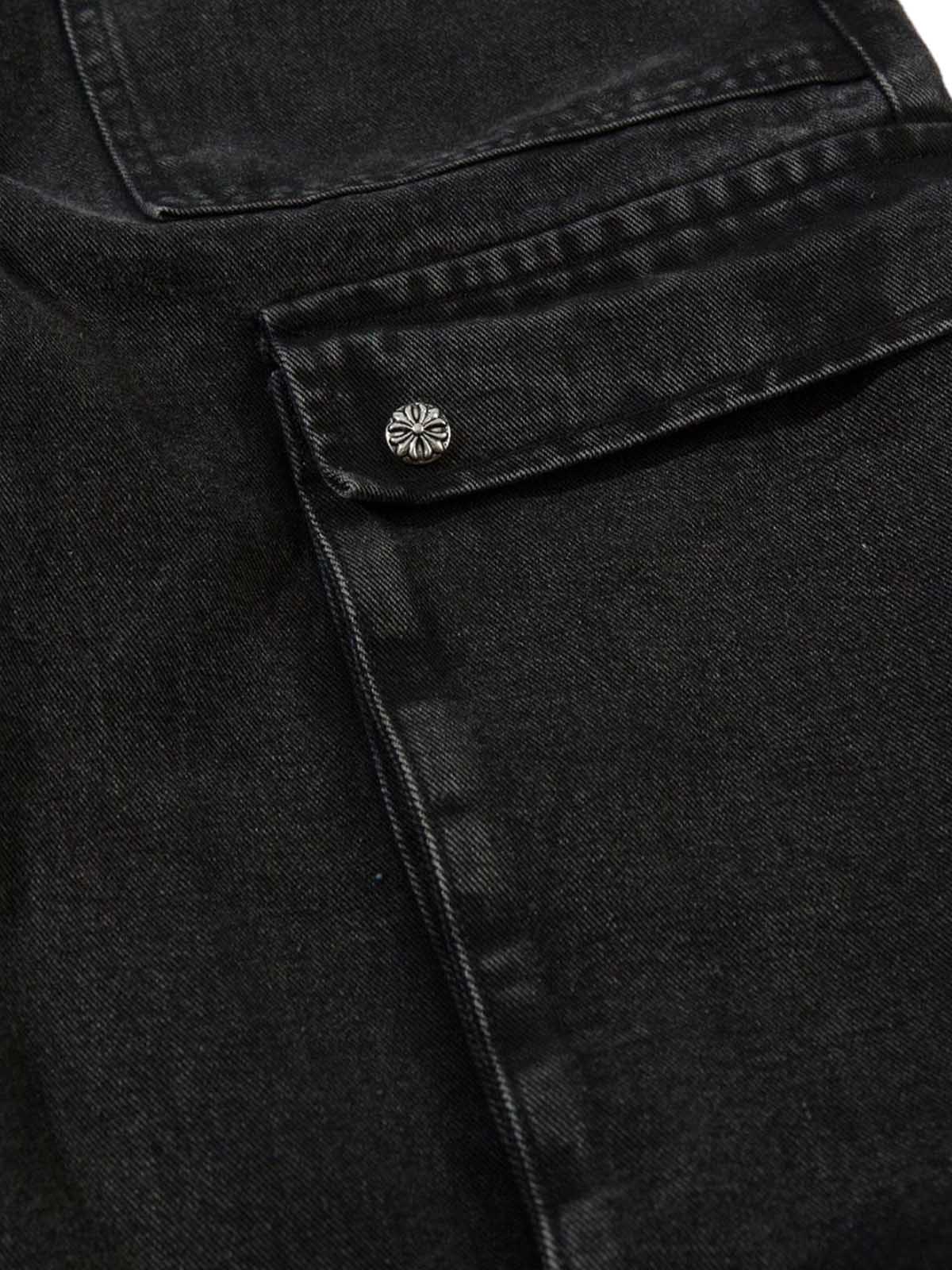 Grommet Design Multi-Pocket Cargo Jeans - Image 7