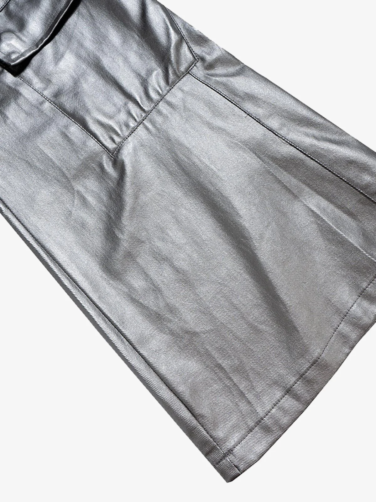RO Style Matte Coated Leather Baggy Trousers - 2339 - Image 11