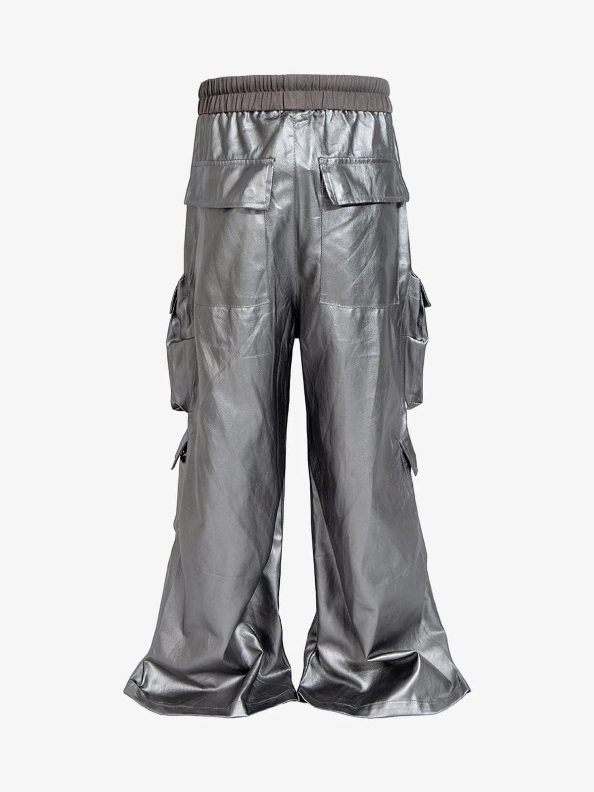 RO Style Matte Coated Leather Baggy Trousers - 2339 - Image 3
