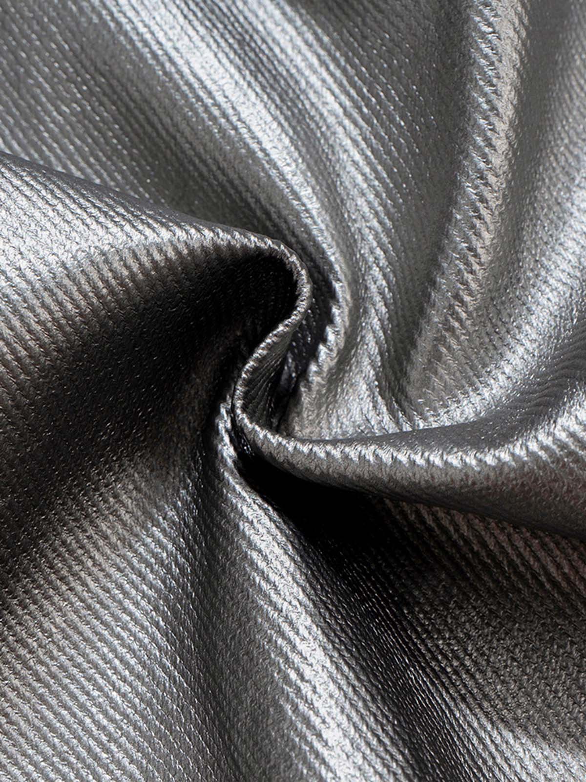 RO Style Matte Coated Leather Baggy Trousers - 2339 - Image 7