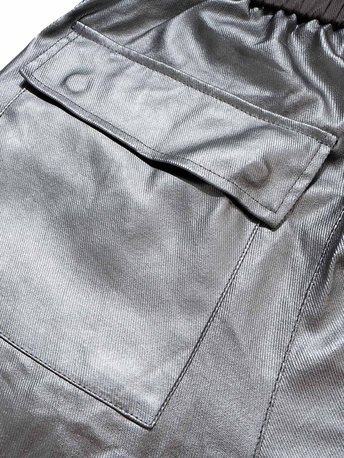 RO Style Matte Coated Leather Baggy Trousers - 2339 - Image 9