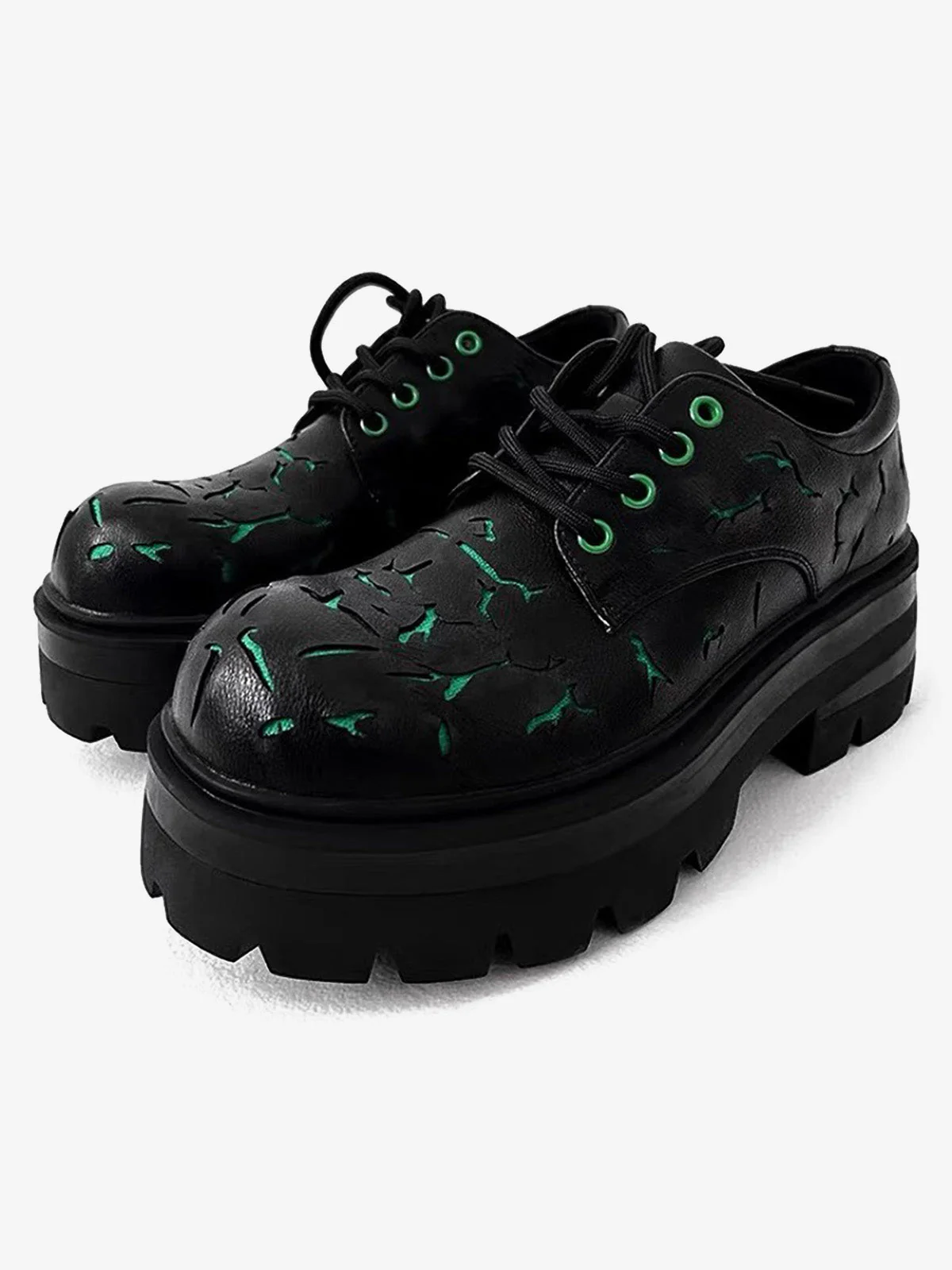 Thesupermade High Street Crackle Leather Shoes - 2182 - Image 3