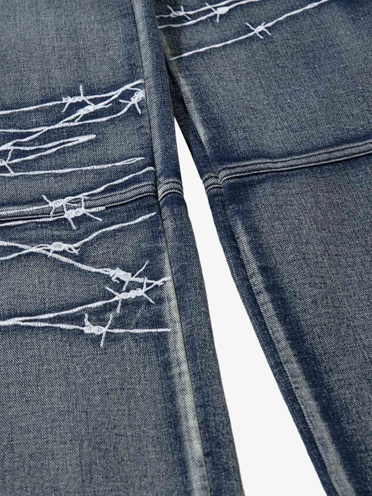 Thesupermade High Street Embroidery Hip-Hop Jeans - 2122 - Image 20