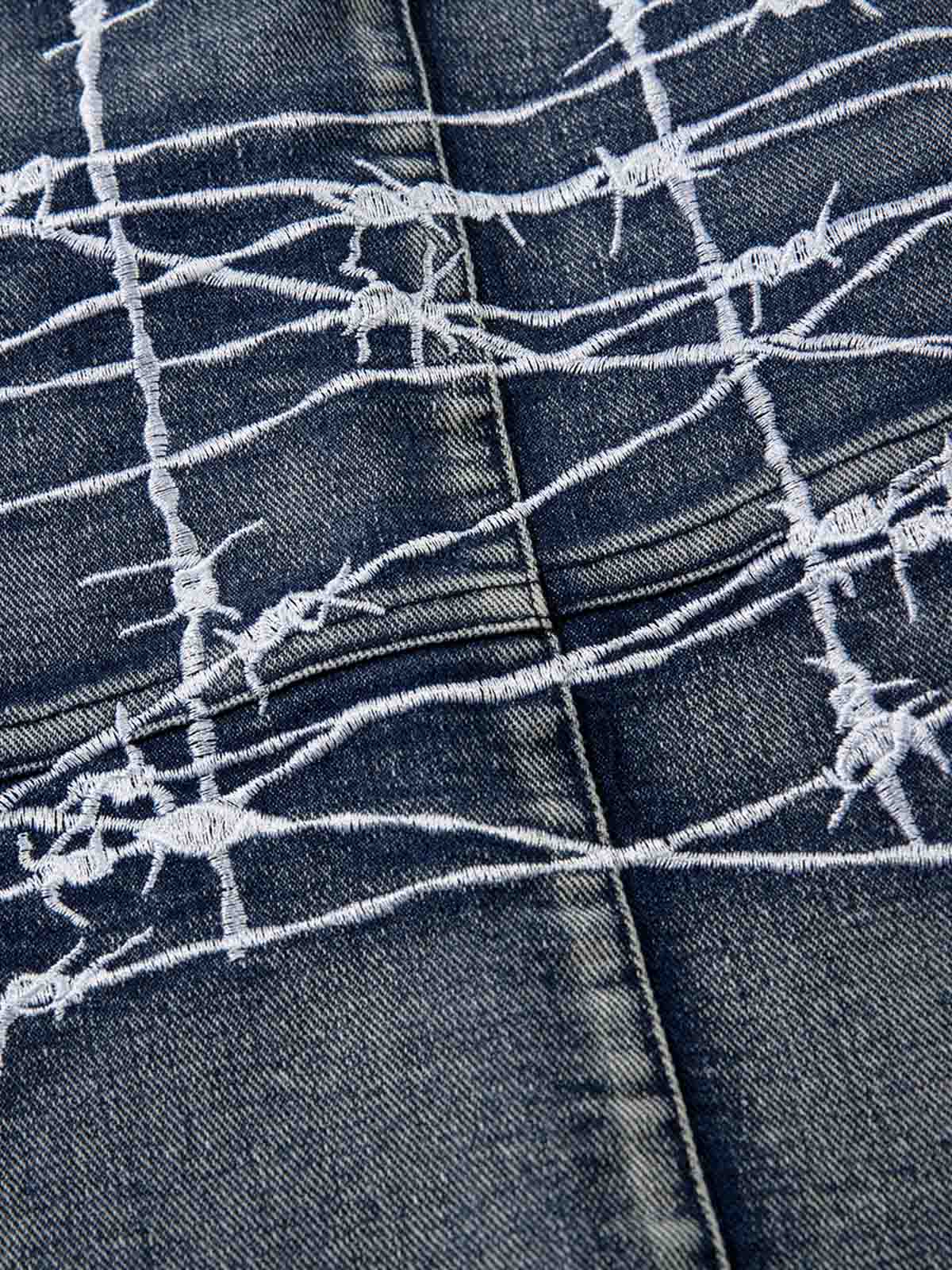 Thesupermade High Street Embroidery Hip-Hop Jeans - 2122 - Image 23