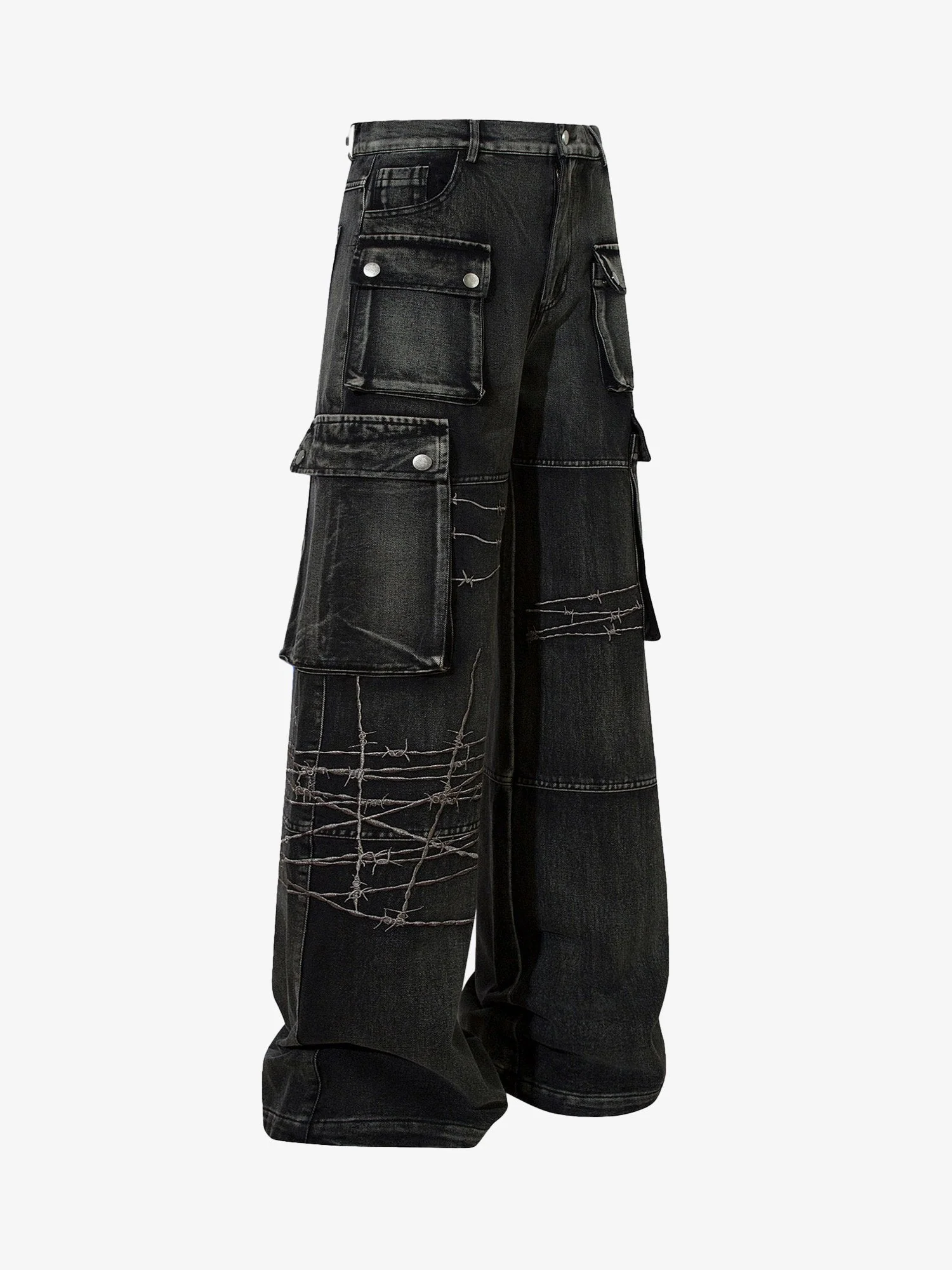 Thesupermade High Street Embroidery Hip-Hop Jeans - 2122 - Image 5