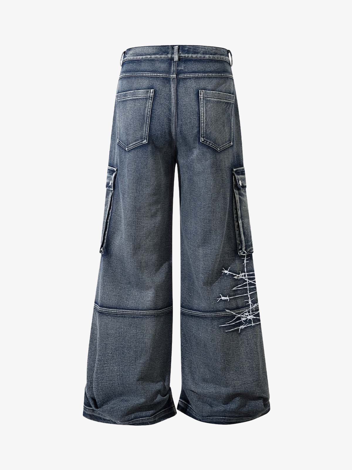 Thesupermade High Street Embroidery Hip-Hop Jeans - 2122 - Image 7