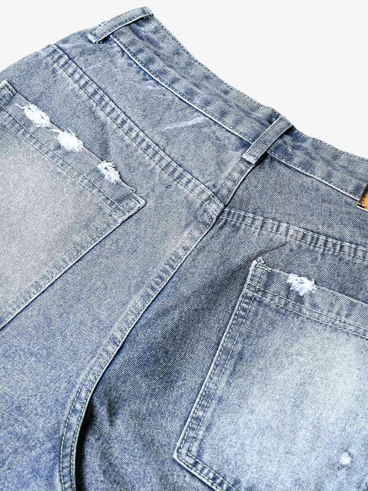 Thesupermade High Street Washed Distressed Denim Shorts - 2100 - Image 7