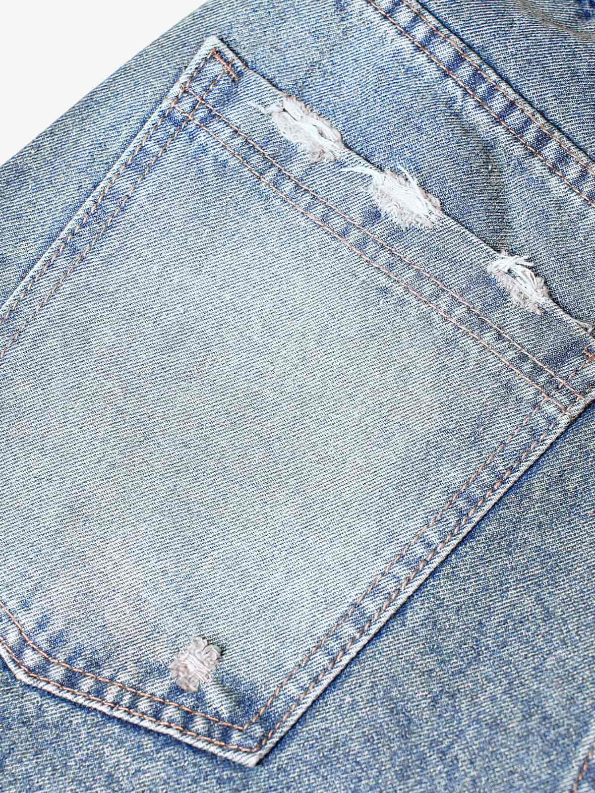 Thesupermade High Street Washed Distressed Denim Shorts - 2100 - Image 9