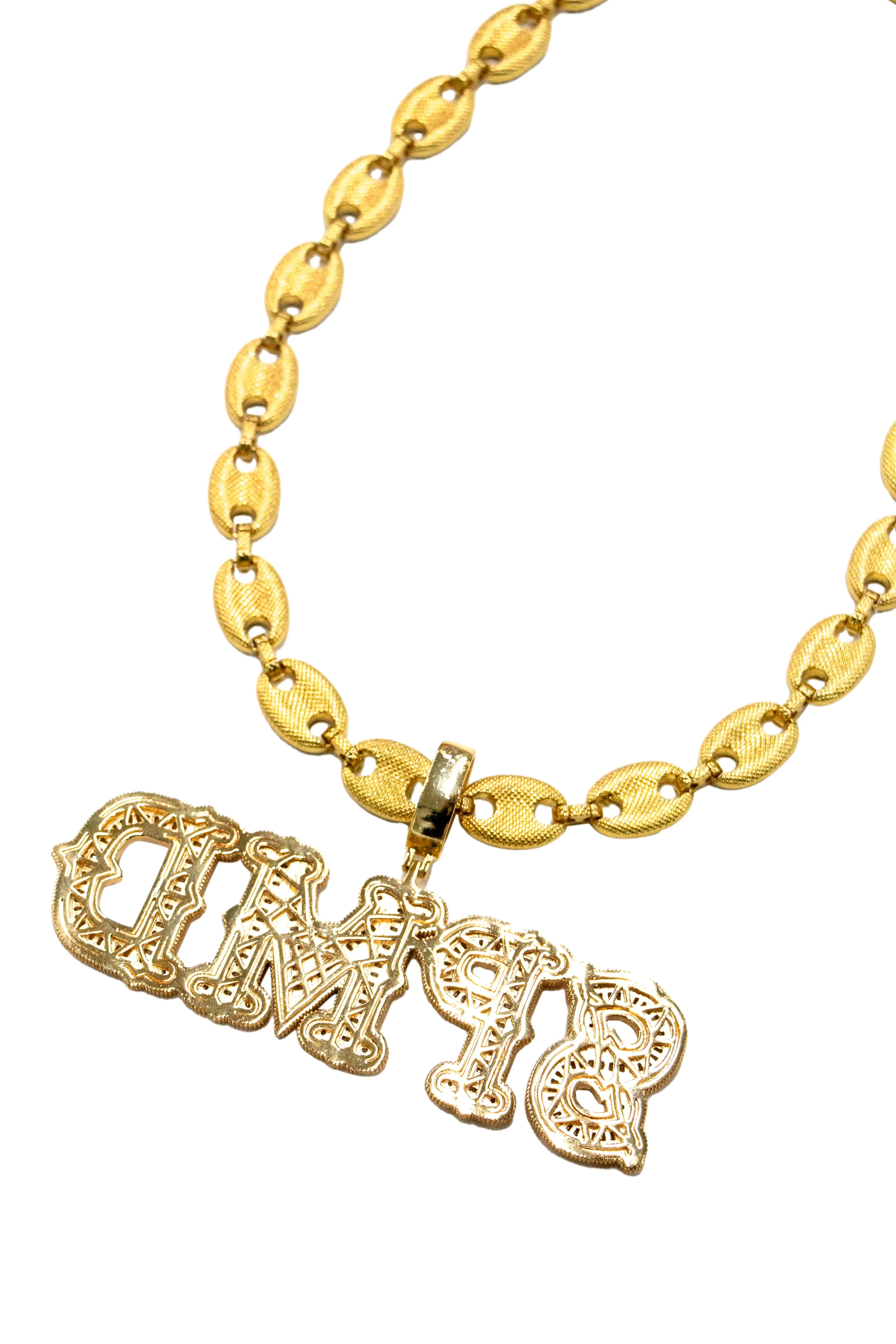 Thesupermade Hip-hop Diamond Letter Necklace - 2229 - Image 3