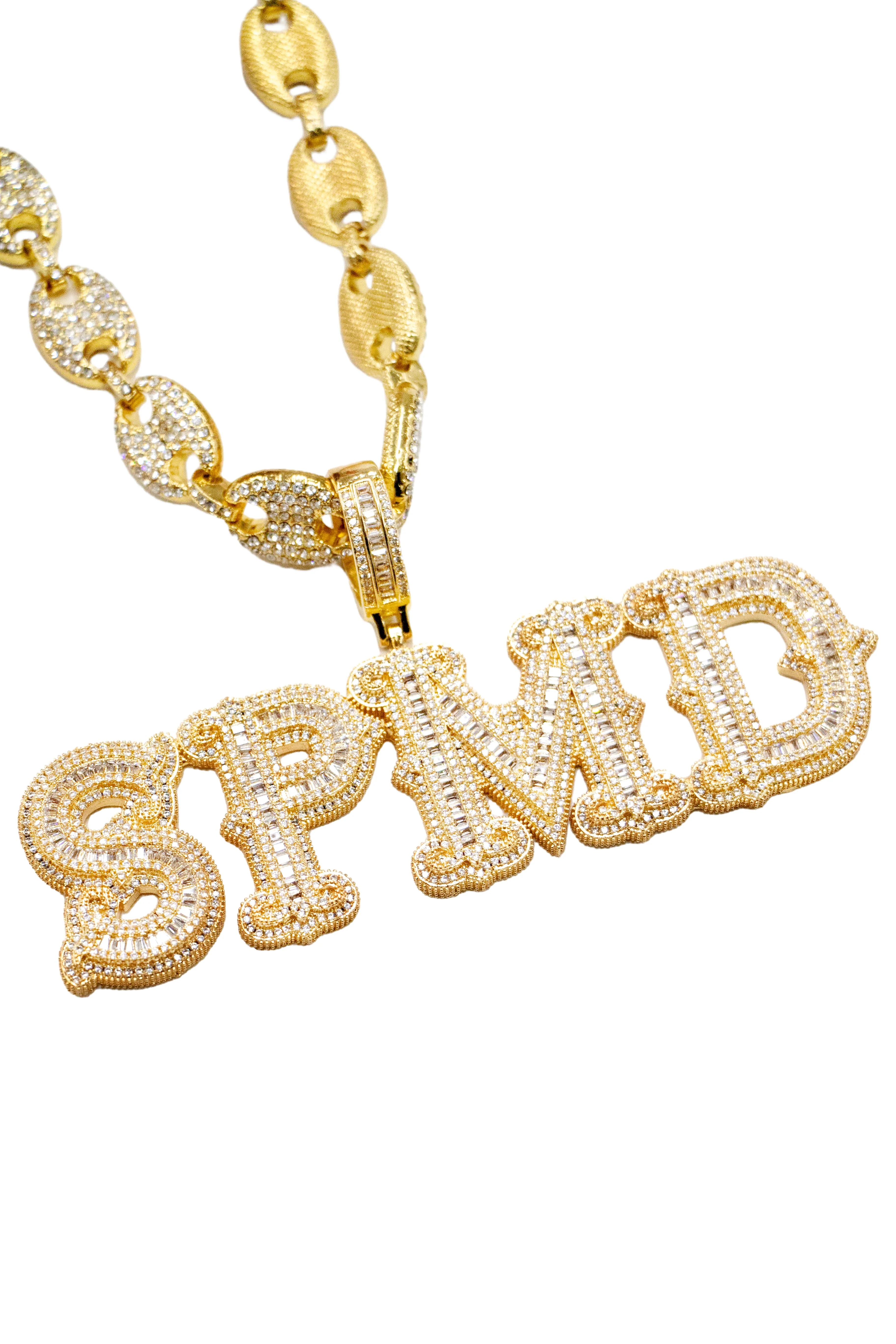 Thesupermade Hip-hop Diamond Letter Necklace - 2229 - Image 5
