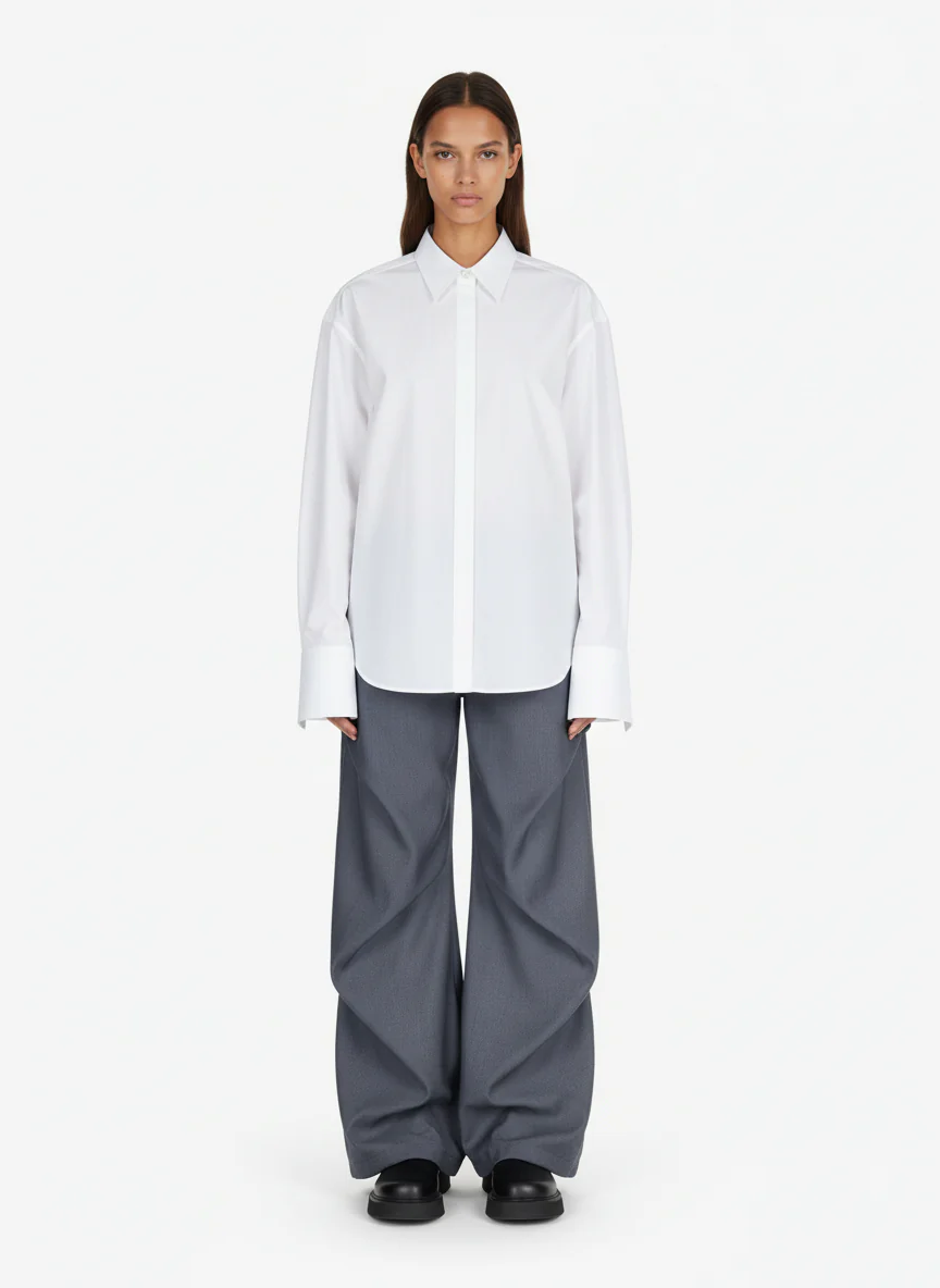Woven Retro Cleanfit Pleated Drape Pants - Image 3