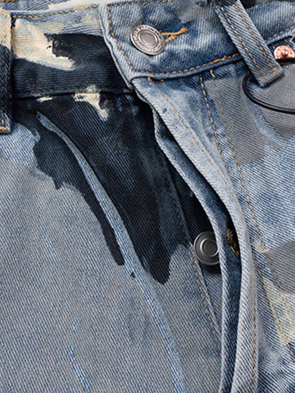 Street Retro Camouflage Baggy Jeans - 2395 - Image 10