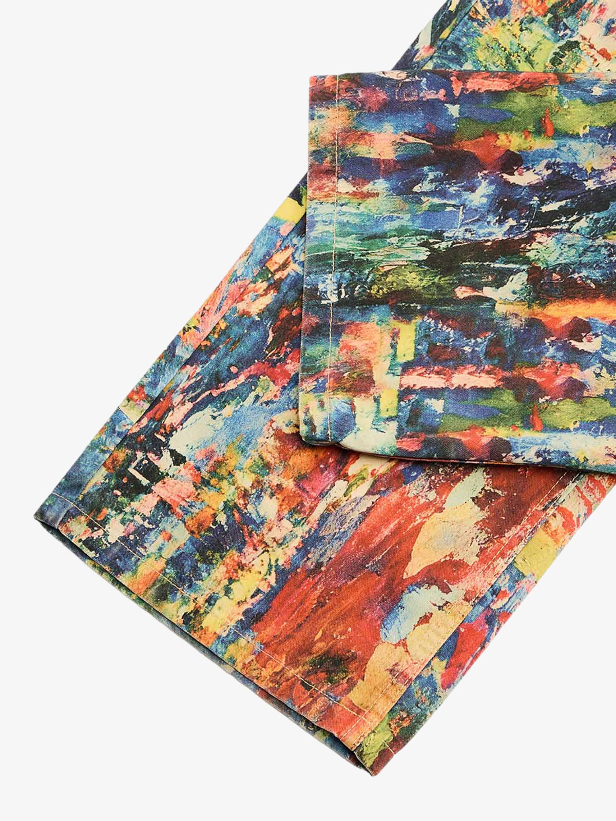 Street Oil Painting Color Straight Jeans - 2348 - Image 12