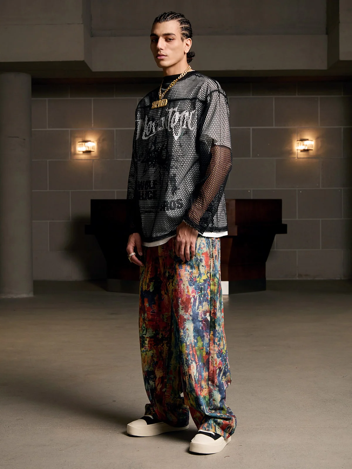 Street Oil Painting Color Straight Jeans - 2348 - Image 9