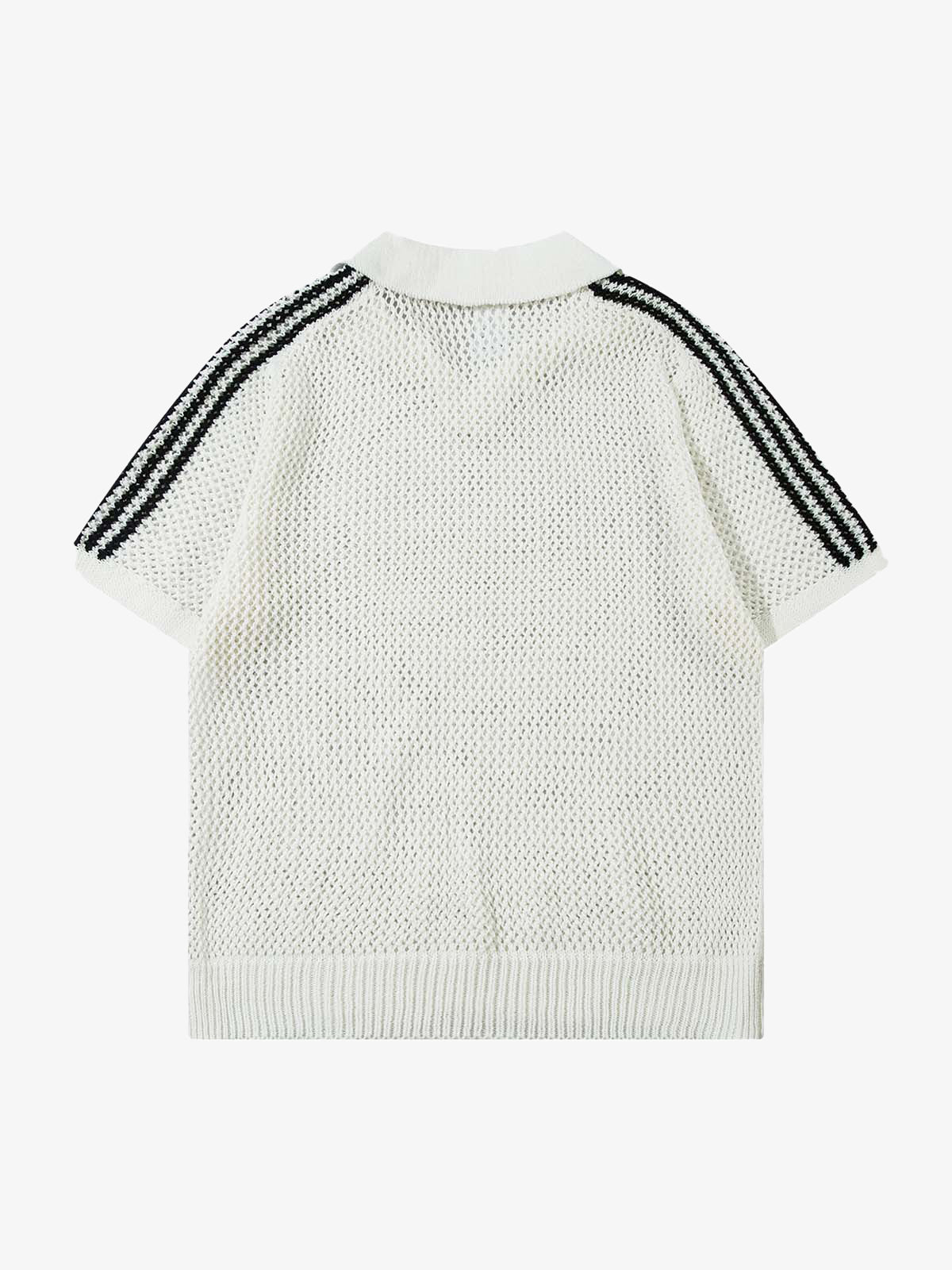 Knitted Short Sleeve Polo Sweater - Image 2