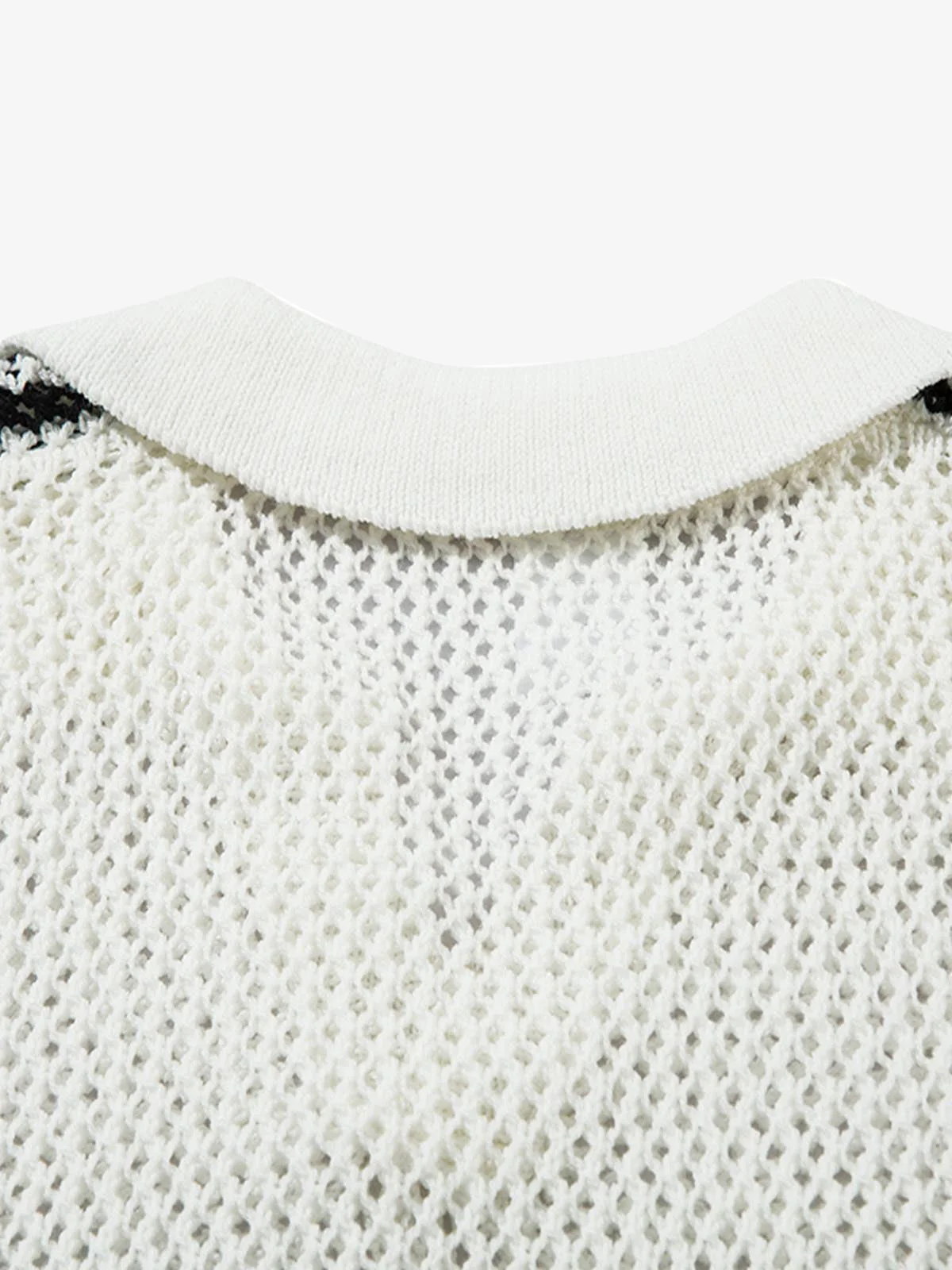 Knitted Short Sleeve Polo Sweater - Image 4