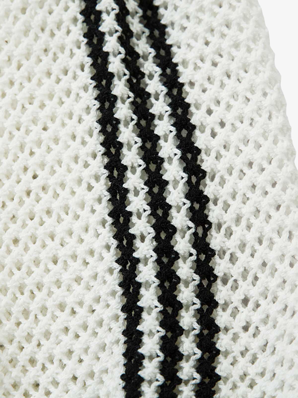 Knitted Short Sleeve Polo Sweater - Image 5