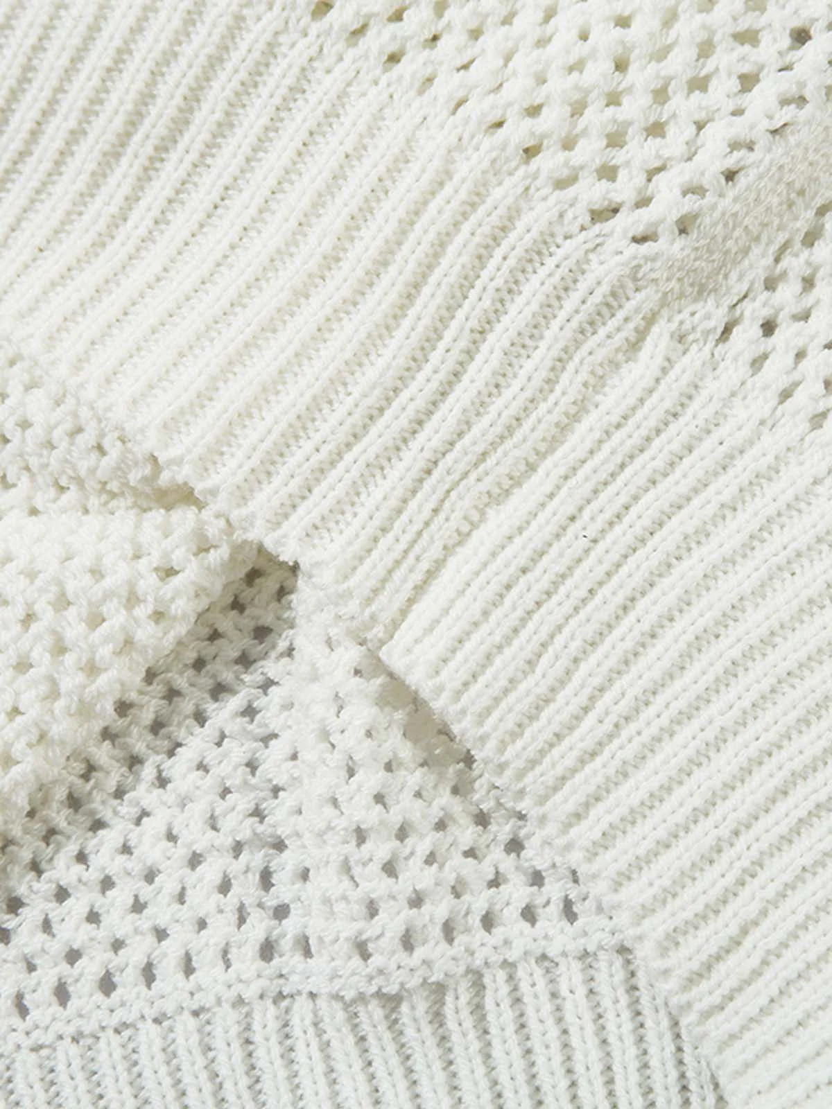 Knitted Short Sleeve Polo Sweater - Image 6