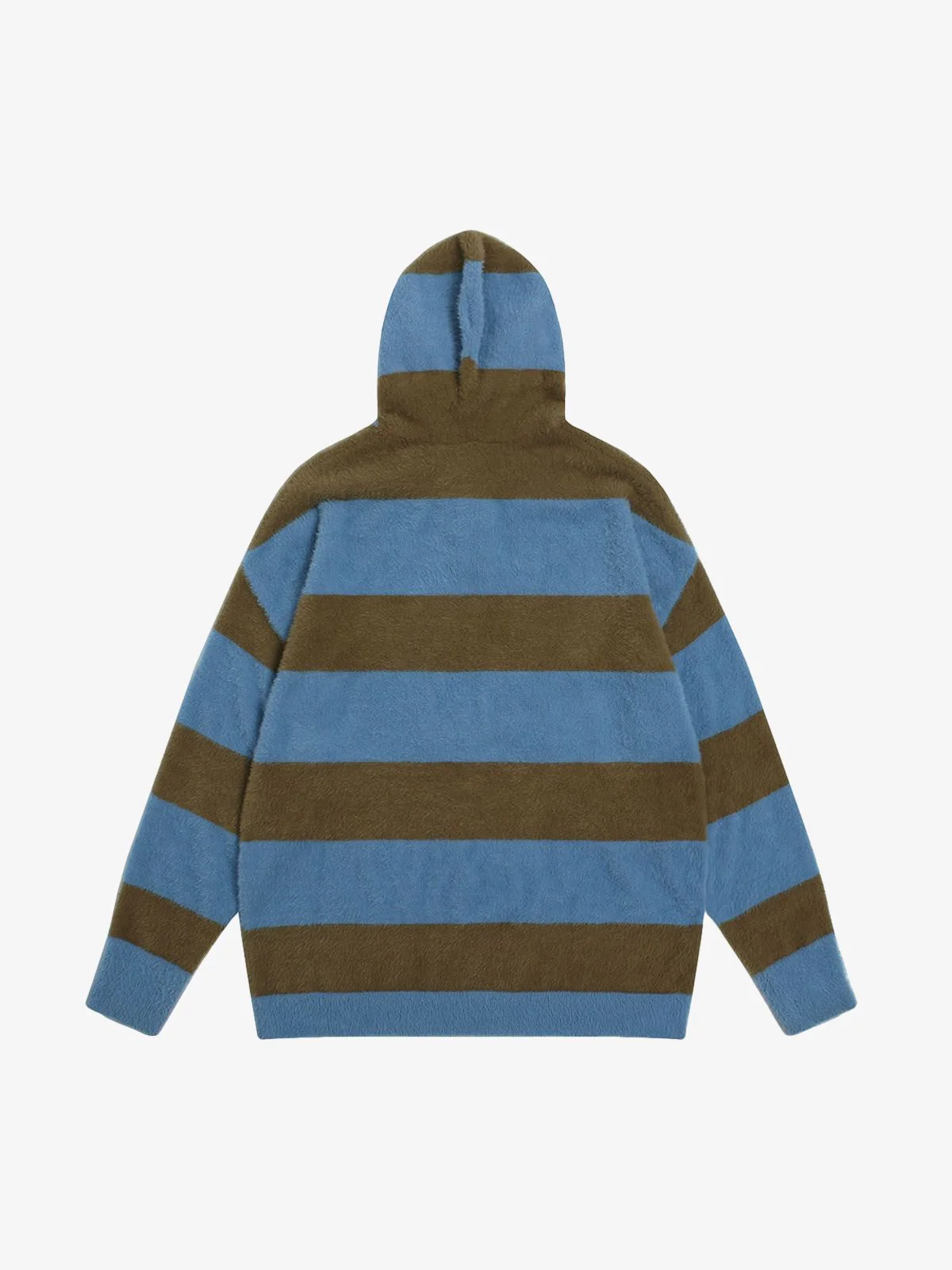 Thesupermade Hooded Striped Knit Sweater - Image 2