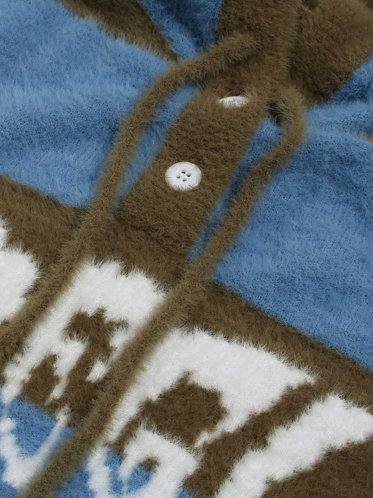Thesupermade Hooded Striped Knit Sweater - Image 5