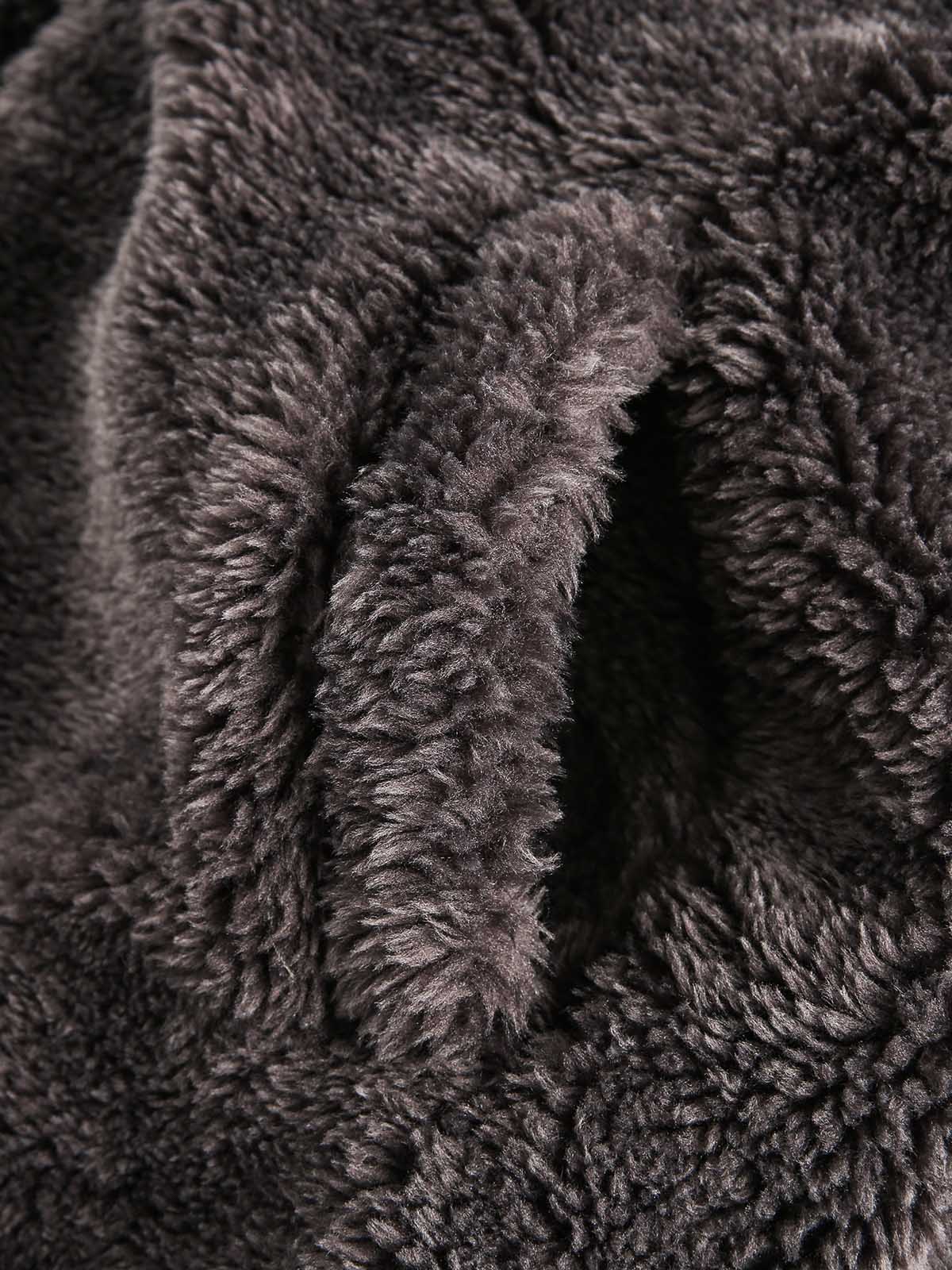 Thesupermade Fur Hooded Quilted Sherpa Jacket - 2304 - Image 10