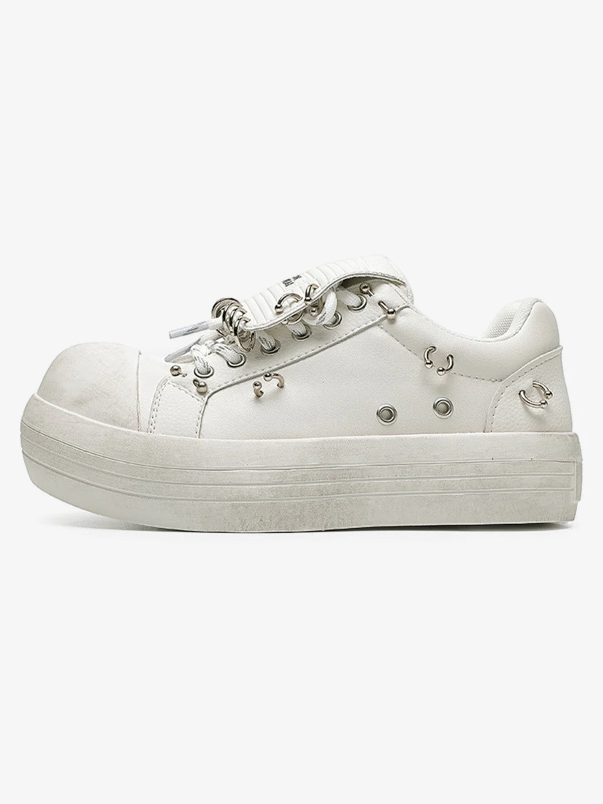 Thesupermade Punk Metal Ring Platform Sneakers - Image 2