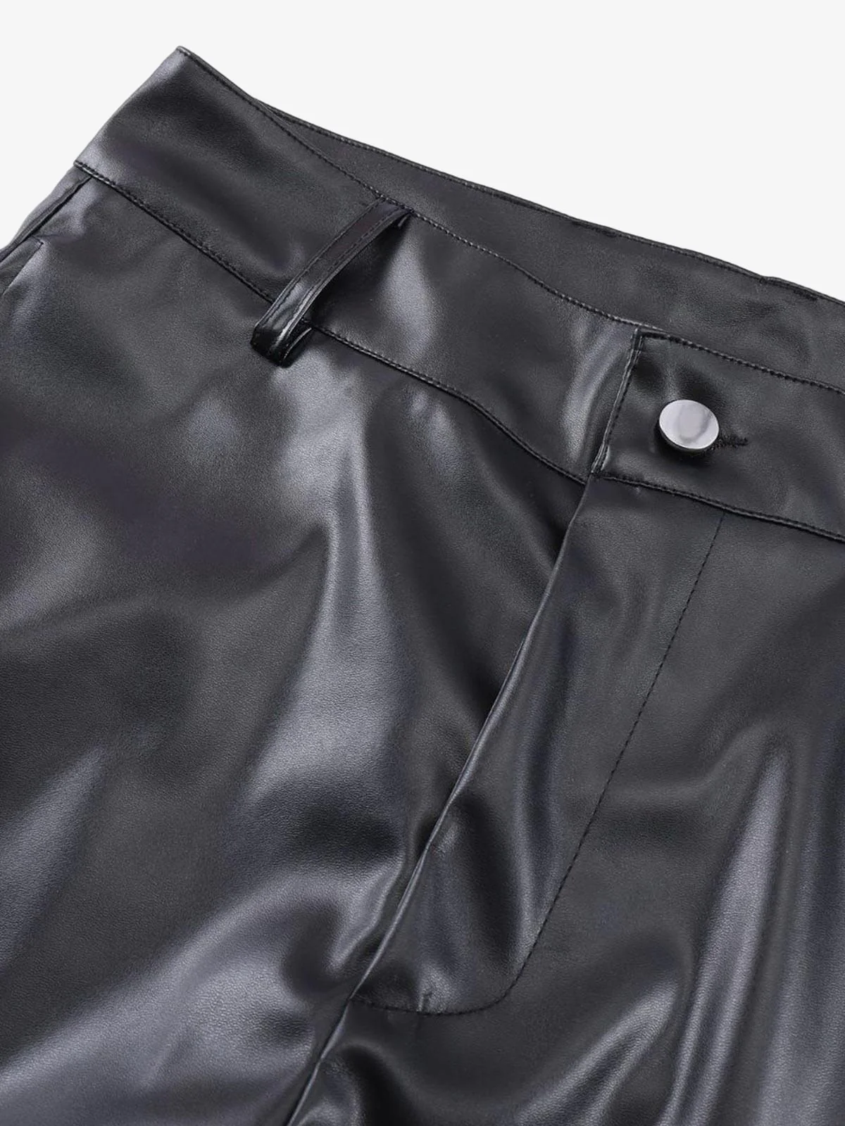 Thesupermade Punk Style Pleated Leather Pants - 2195 - Image 10