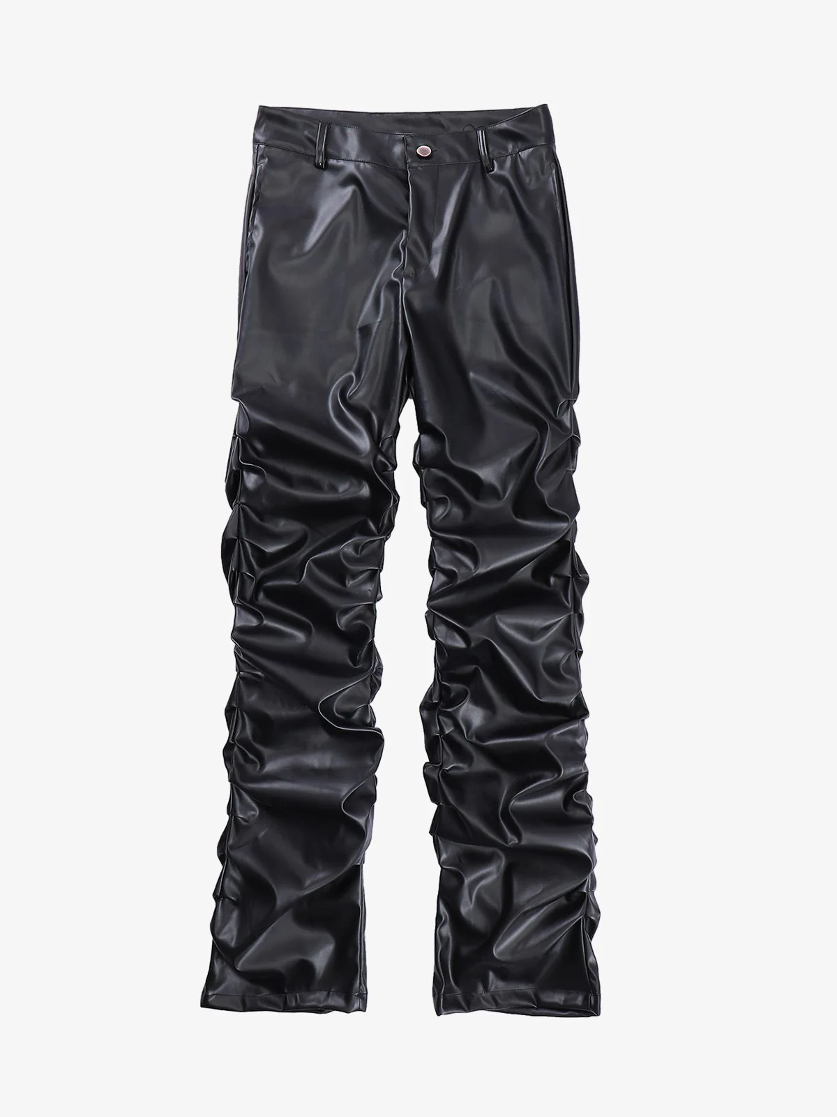 Thesupermade Punk Style Pleated Leather Pants - 2195 - Image 2